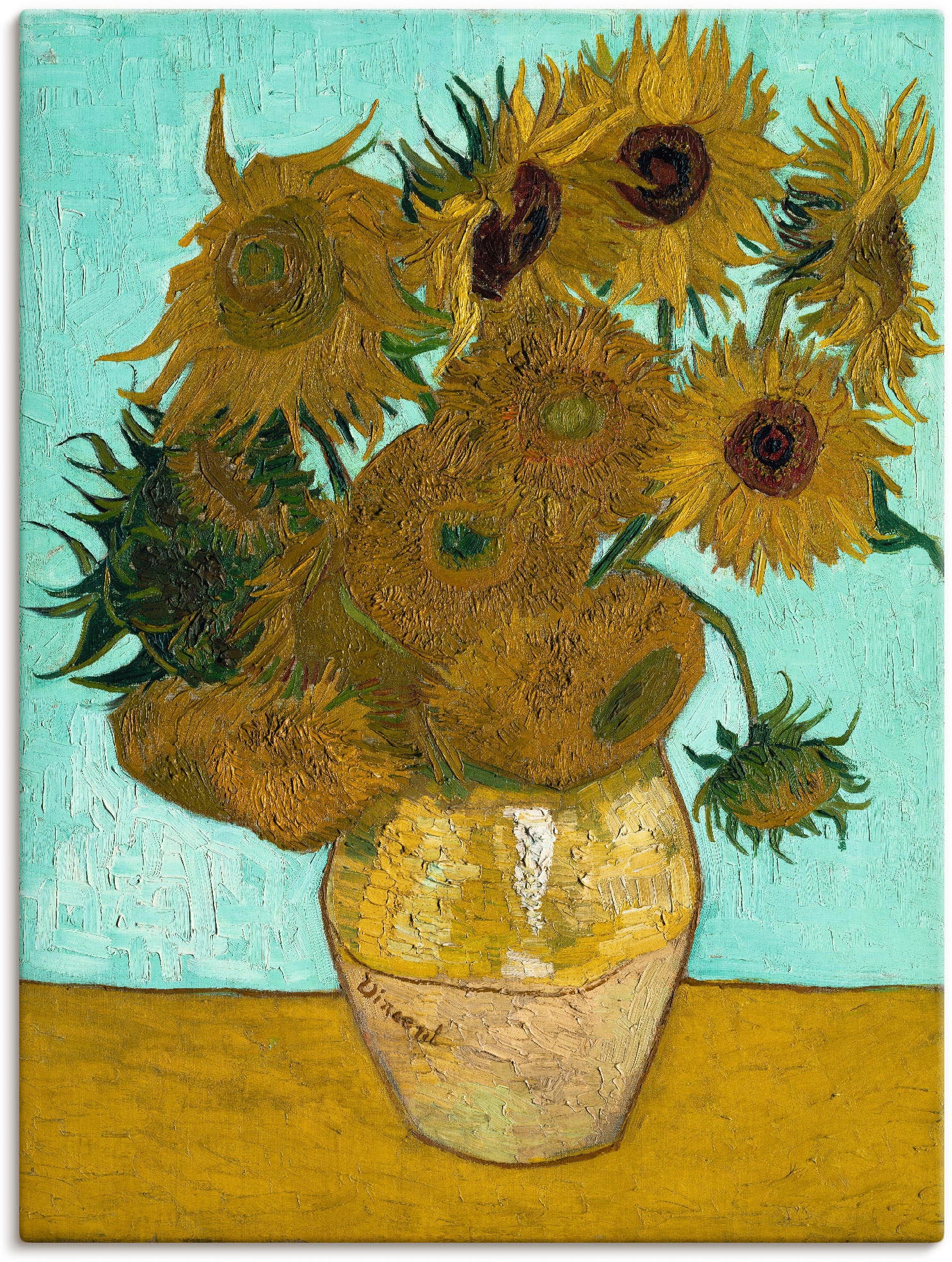 Artland Wandbild »Vase mit Sonnenblumen. 1888« Blumen 1 Stk. tlg. als Leinw günstig online kaufen