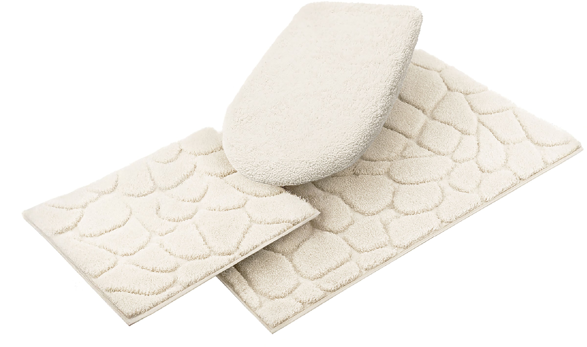 Grund Badematte »Ashtar, Badvorleger, Badezimmer Teppich, 3D-Design«, rutschhemmend beschichtet, schnell trocknend, Hoch-Tief-Design mit organischer Steinoptik, Made in Europe