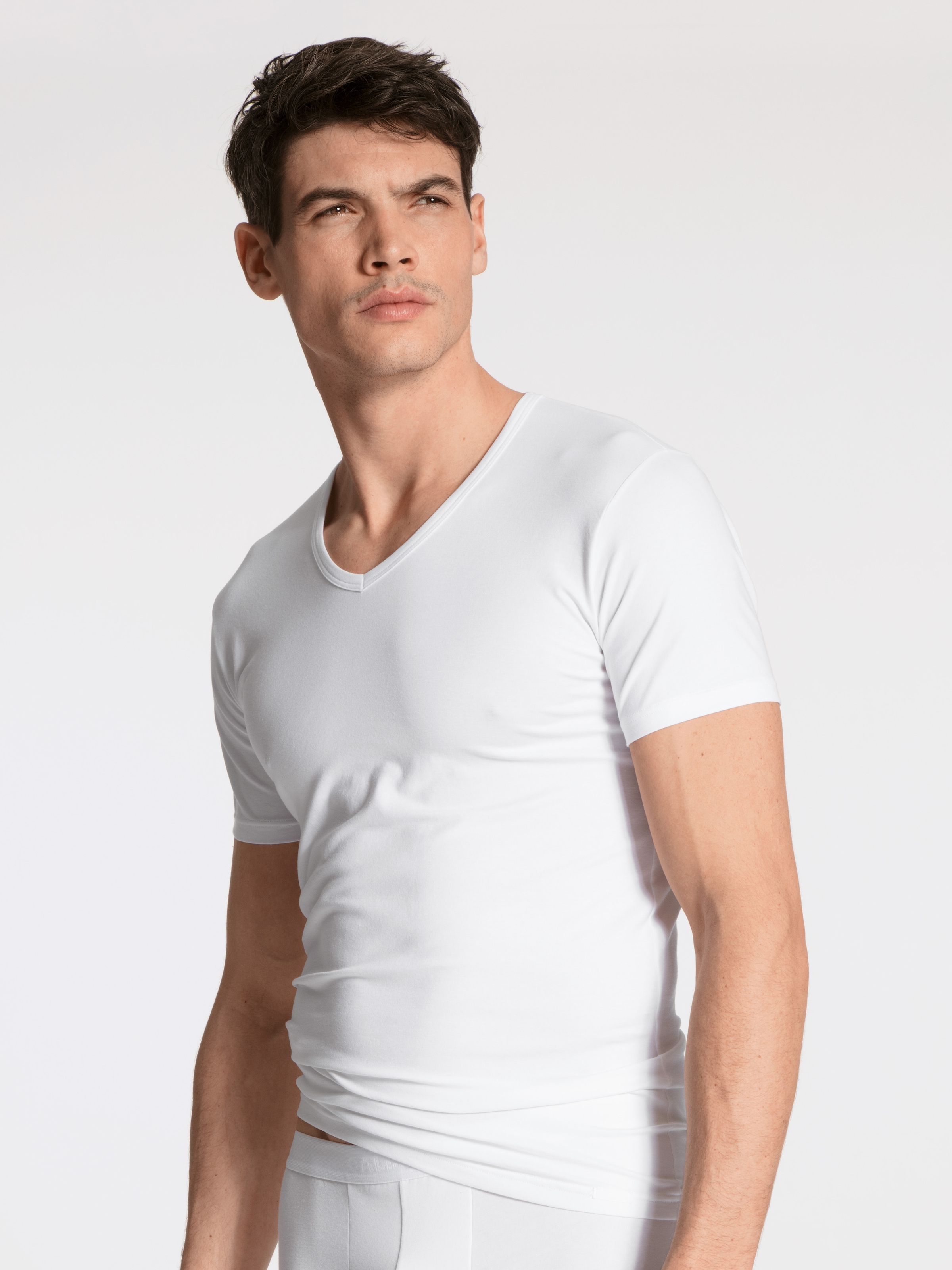 CALIDA Kurzarmshirt »Natural Benefit«, (2er Pack), mit V-Ausschnitt und perfekter Passform