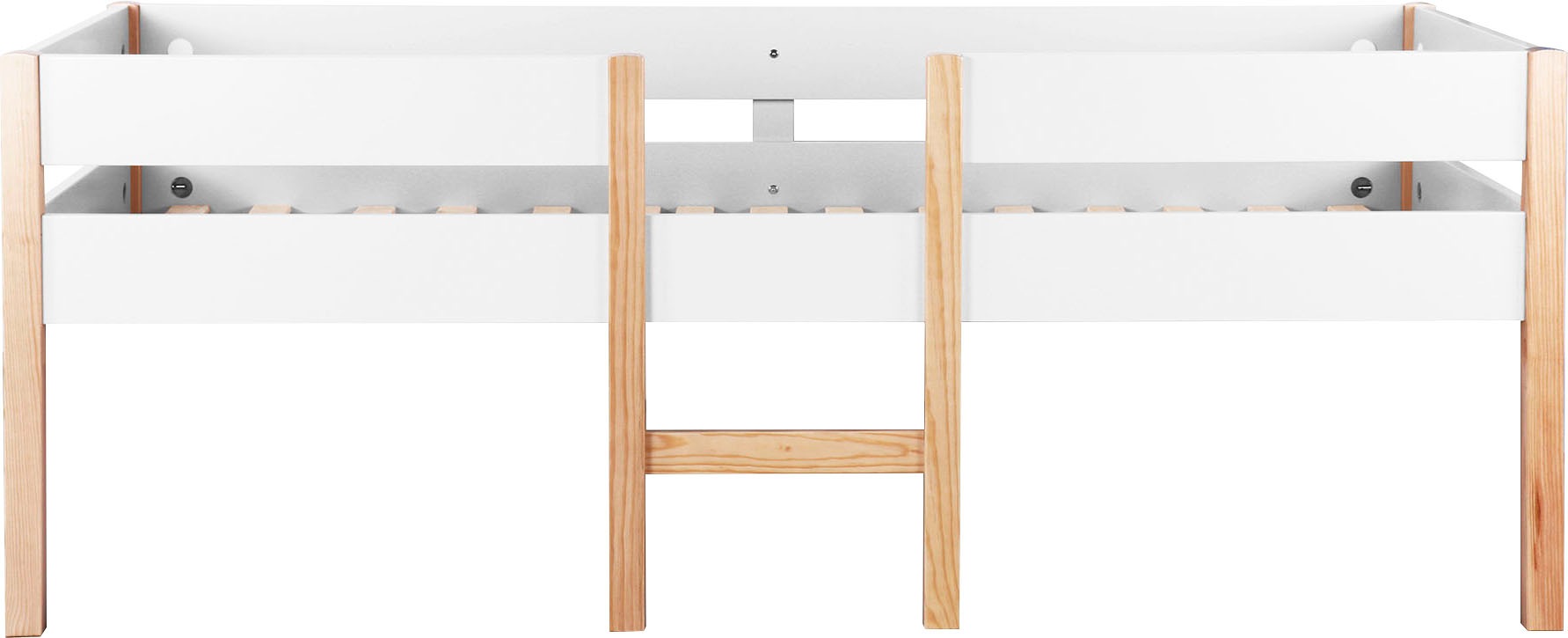 Lüttenhütt Hochbett »Lizzi«, (5 St., mit Leiter und 2 Schubladen, inkl. Lattenrost), mit Leiter und 2 Schubladen, inkl. Lattenrost