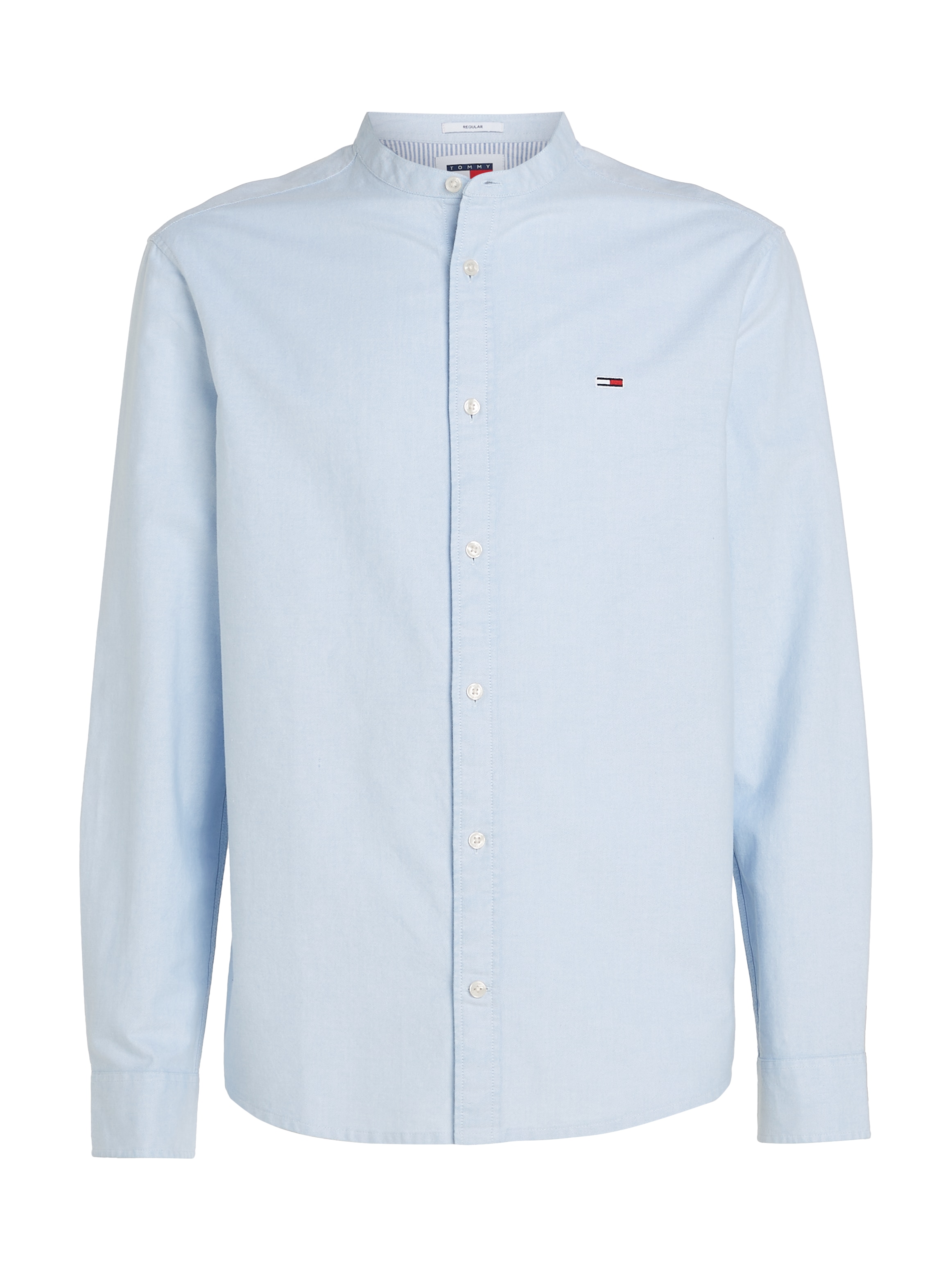 Tommy Jeans Langarmhemd »TJM REG OXFORD MAO SHIRT«, mit Logostickerei