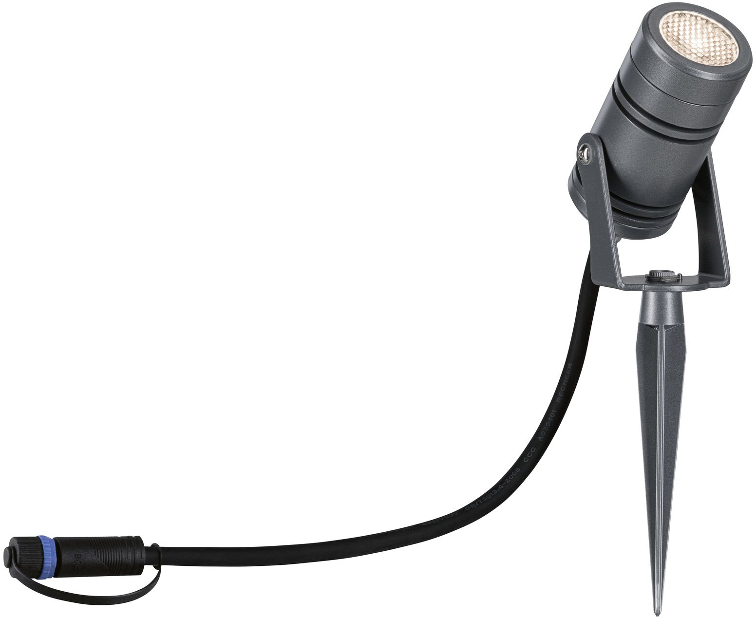 Paulmann LED Gartenstrahler »Plug&Shine«, 1 flammig-flammig, LED-Modul, 12W IP65 230V 3000K Alu Grey