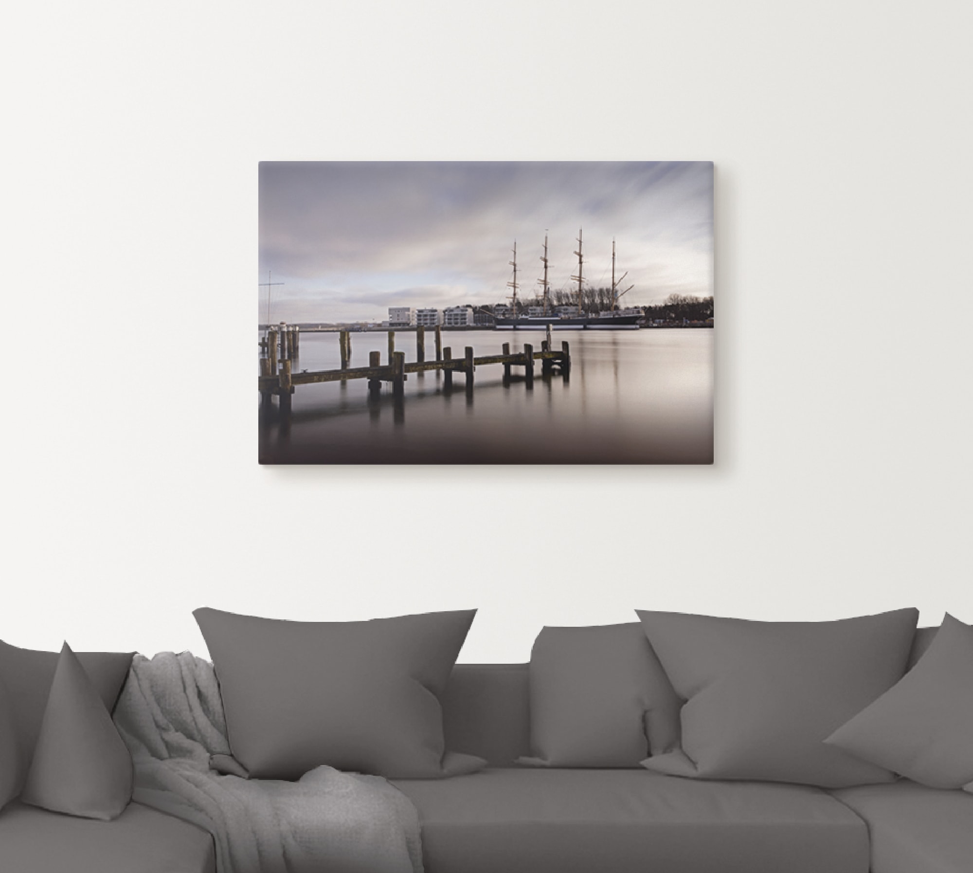 Artland Wandbild »Hafen Lübeck«, Boote & Schiffe, (1 St.), als Alubild, Leinwandbild, Wandaufkleber oder Poster in versch. Größen