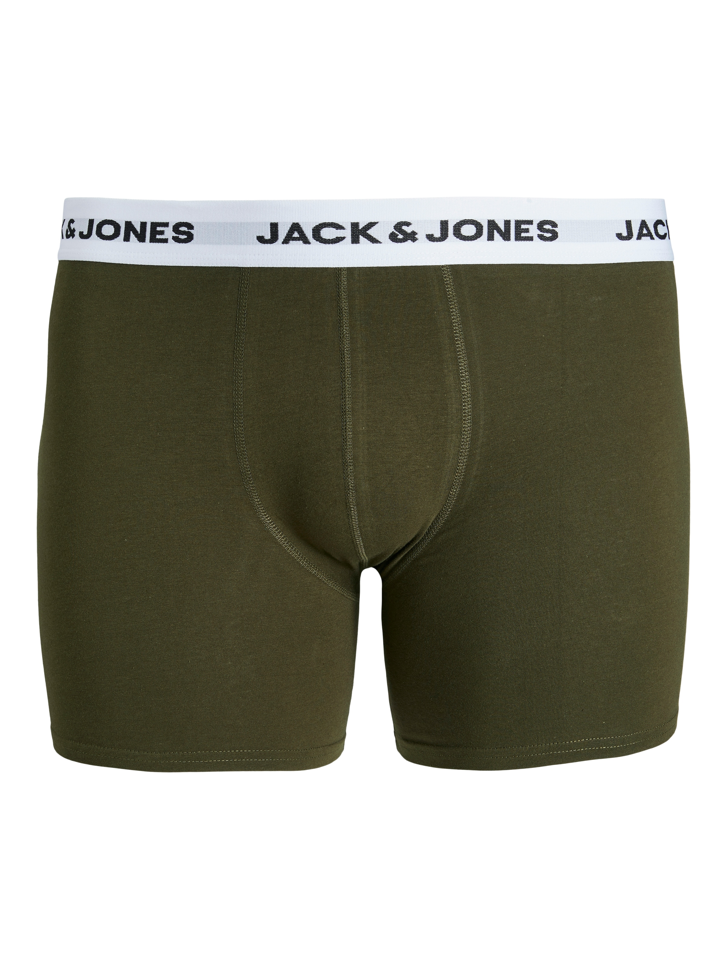 Jack & Jones PlusSize Boxershorts »JACBASIC WHITE WB TRUNKS 5 PACK NOOS PLS« Packung, 5 Stk. mit Logo Schriftzug