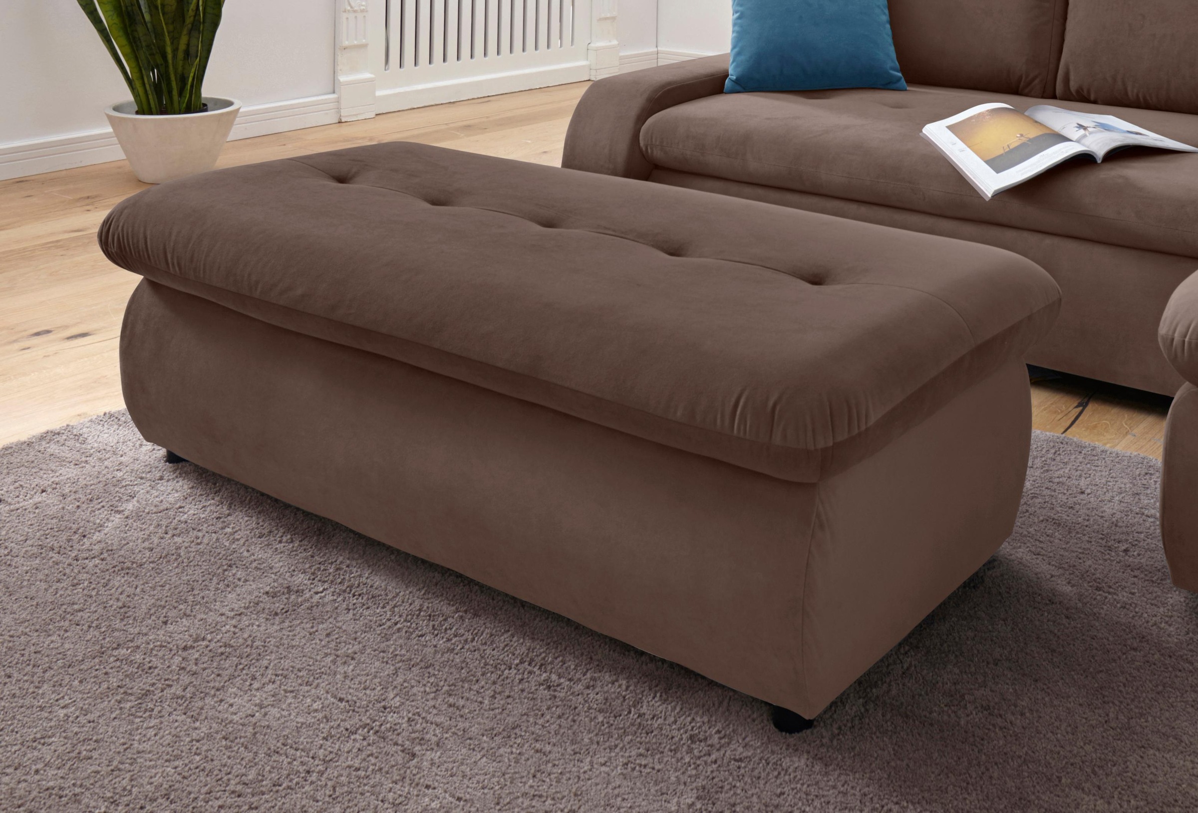 TRENDMANUFAKTUR Hocker »Indie II, bequemer Bankhocker mit Staufach unter de günstig online kaufen