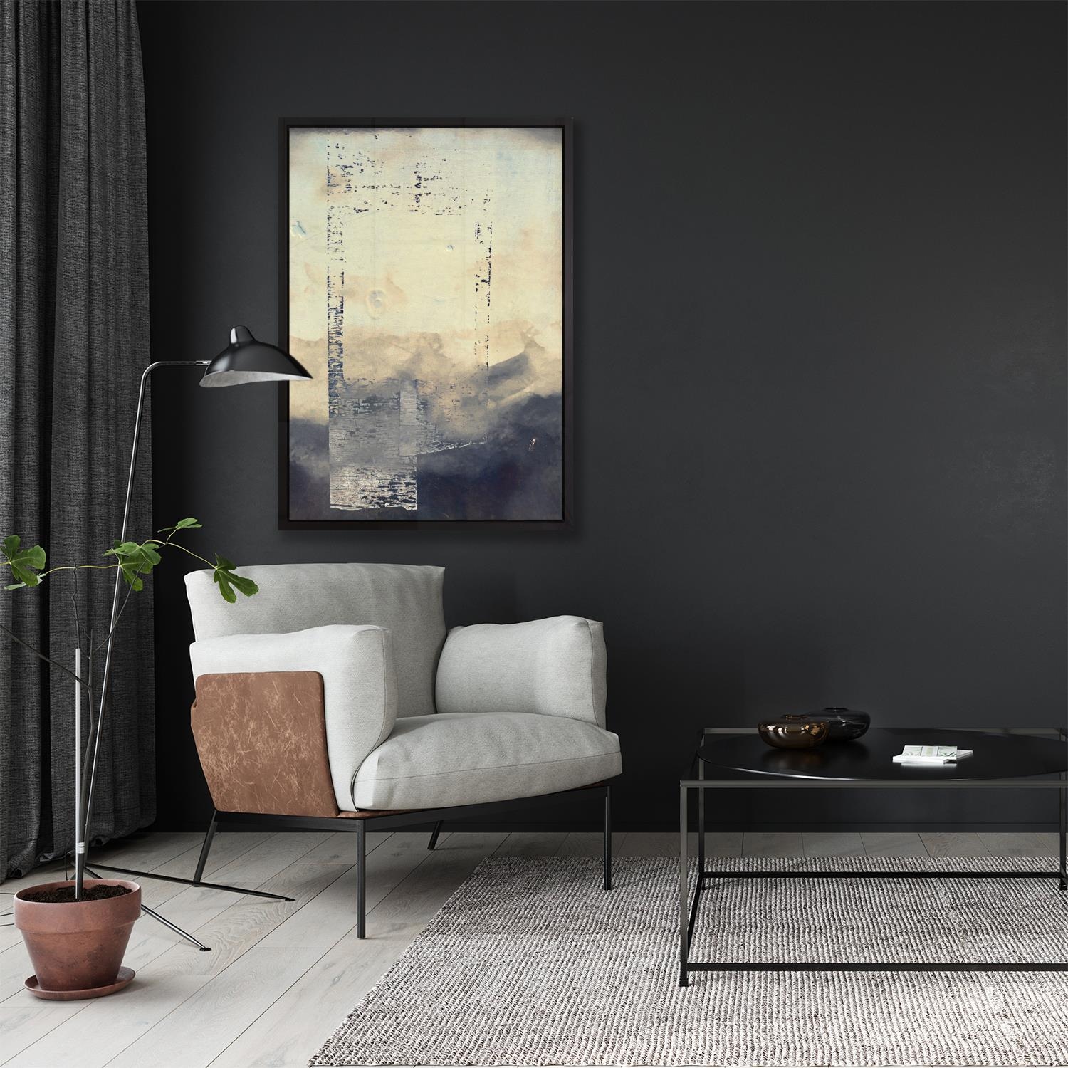 queence Leinwandbild »Abstrakt Beige«, Abstrakt-Kunst, mit einem Schattenfu günstig online kaufen