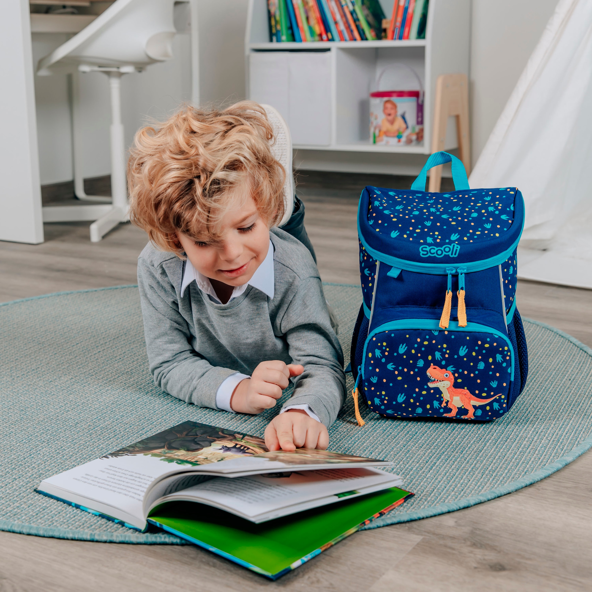 Scooli Kinderrucksack »Mini-Me, Domi Dino«, Reflektoren