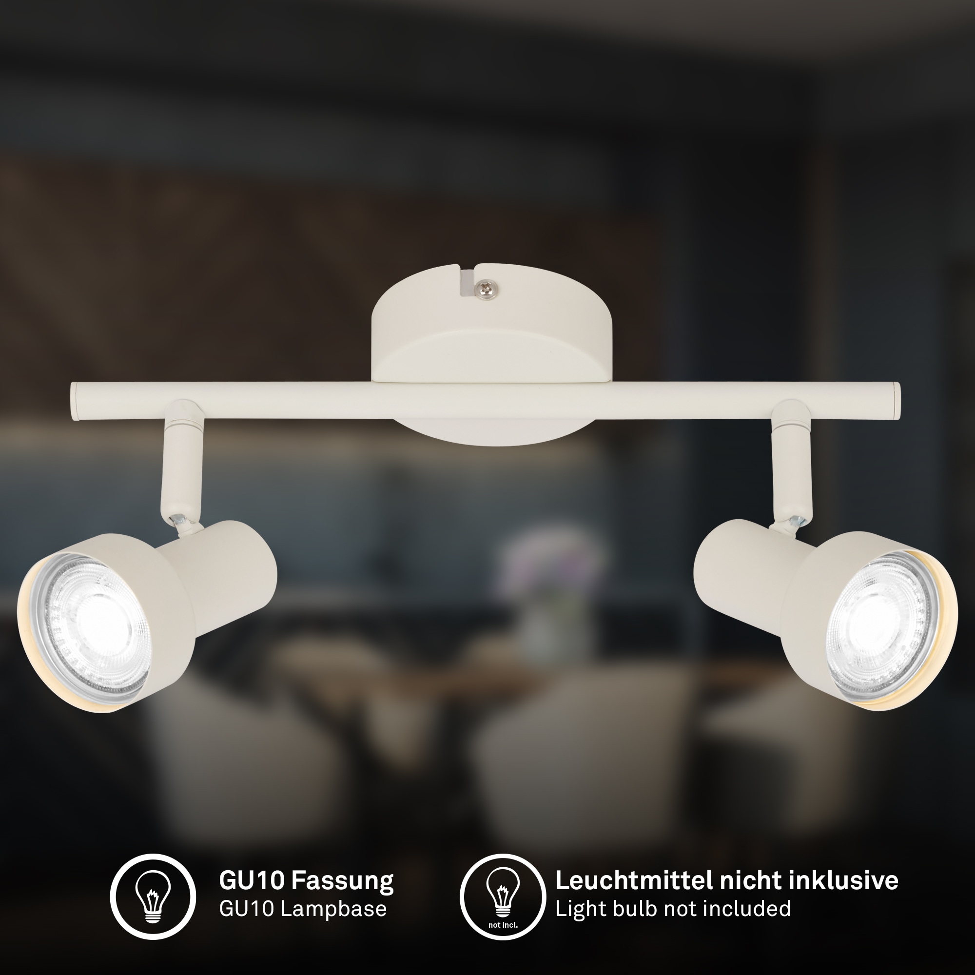 Briloner Leuchten LED Deckenspots »TAPP« GU10 1 Stk. 27,5x12,5 cm, Wohnzimmer, Schlafzimmer, Flur, Büro