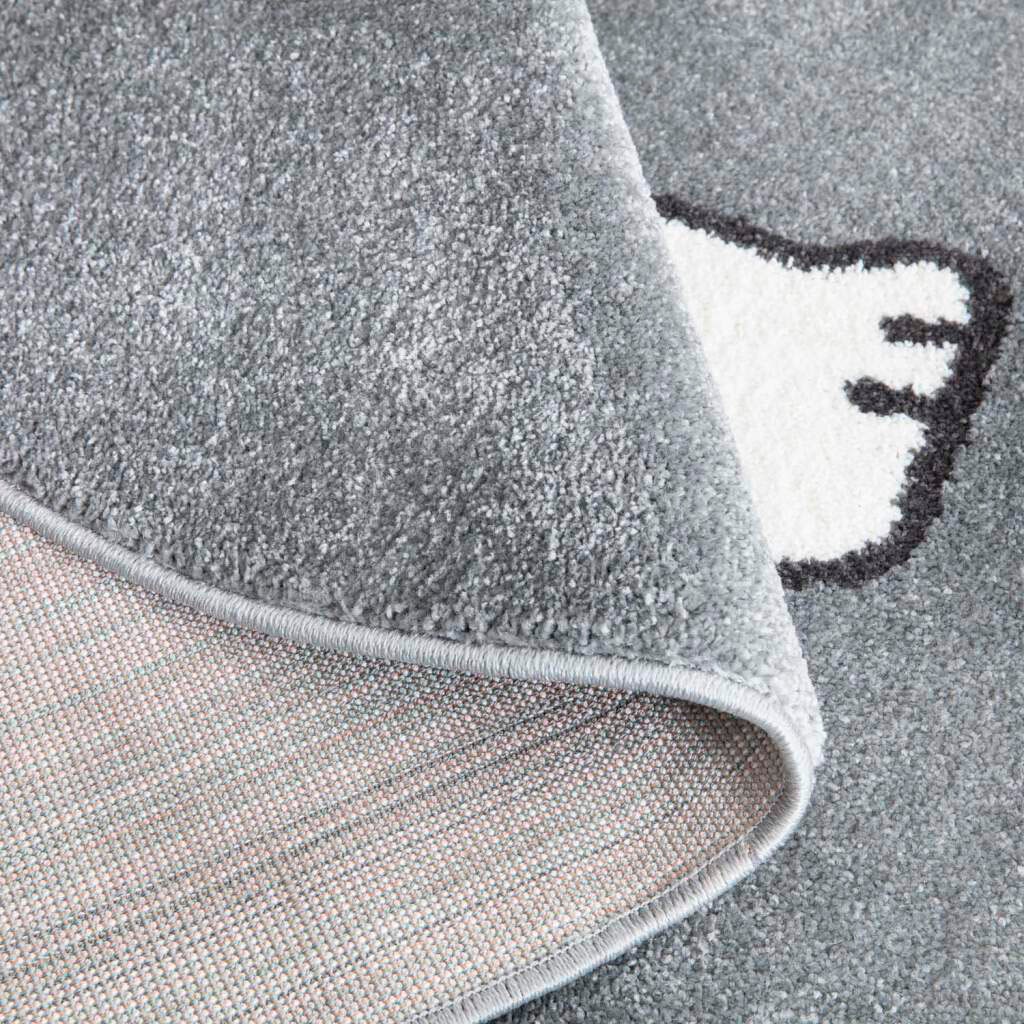 Carpet City Kinderteppich »ANIME923«, rechteckig, 11 mm Höhe, Kinderzimmer Teppich Modern mit Mond, Blumen, Wolken, Creme, Multi