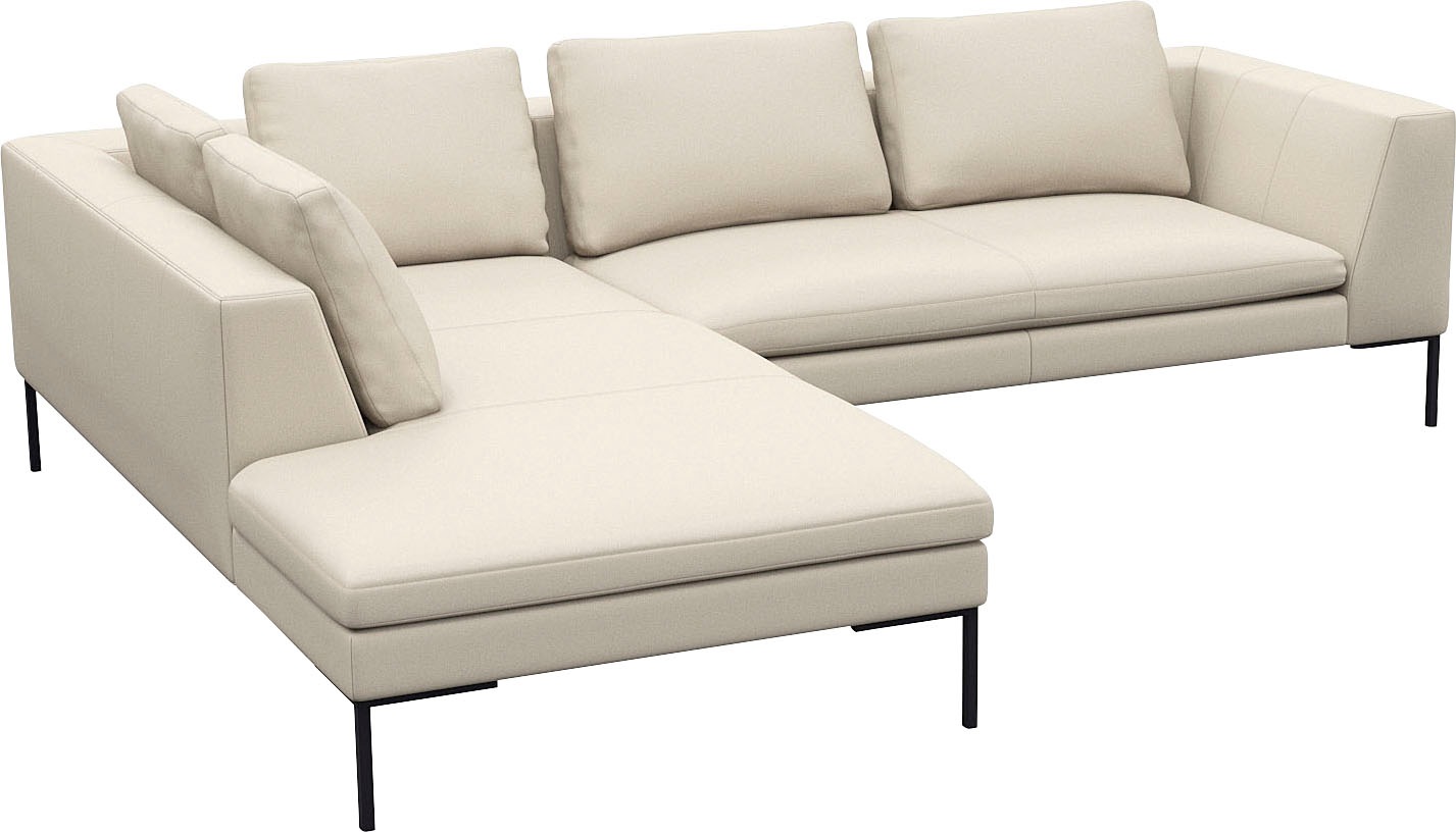 FLEXLUX Ecksofa »Loano, superbequemer Sitzkomfort durch Kaltschaum im Sitz«, modernes Sofa, frei im Raum stellbar, lose Kissen, L-Form