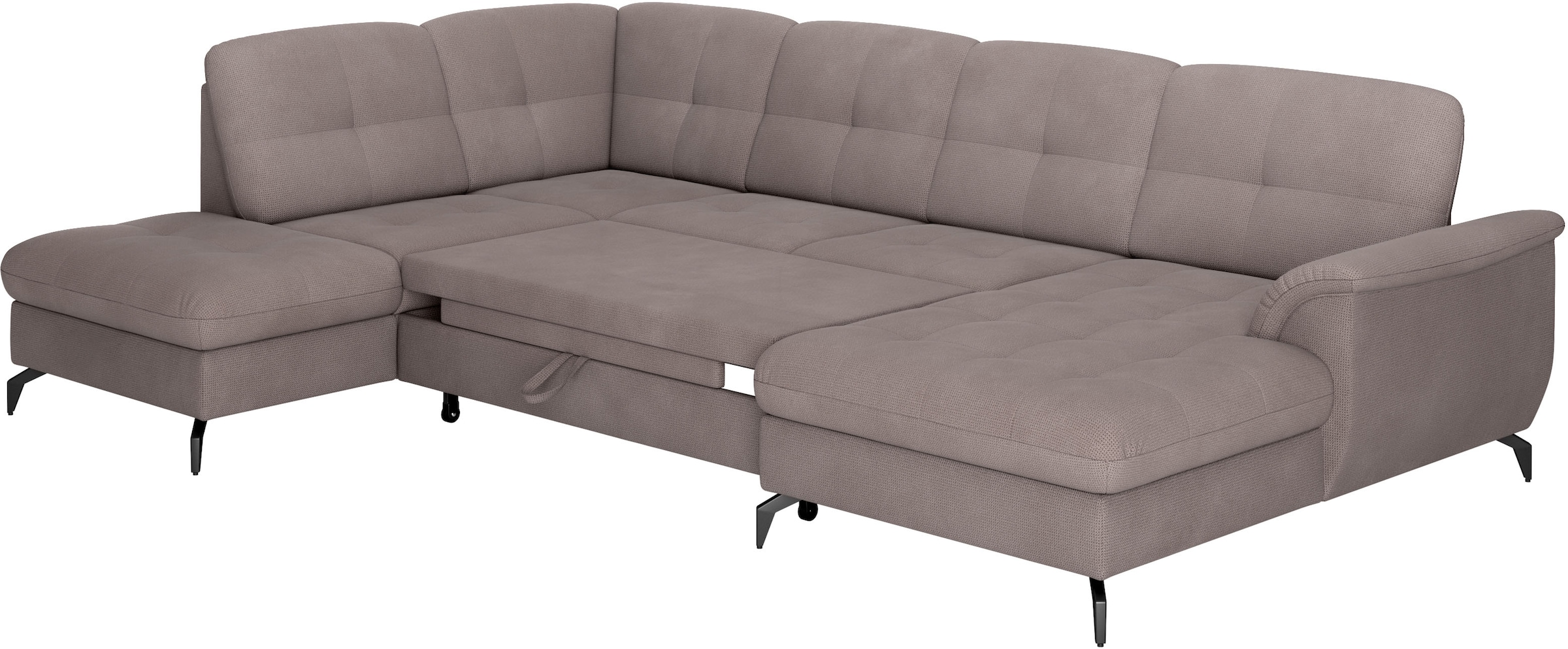 sit&more Wohnlandschaft »Zora U-Form«, wahlweise mit Bettfunktion und Bettkasten