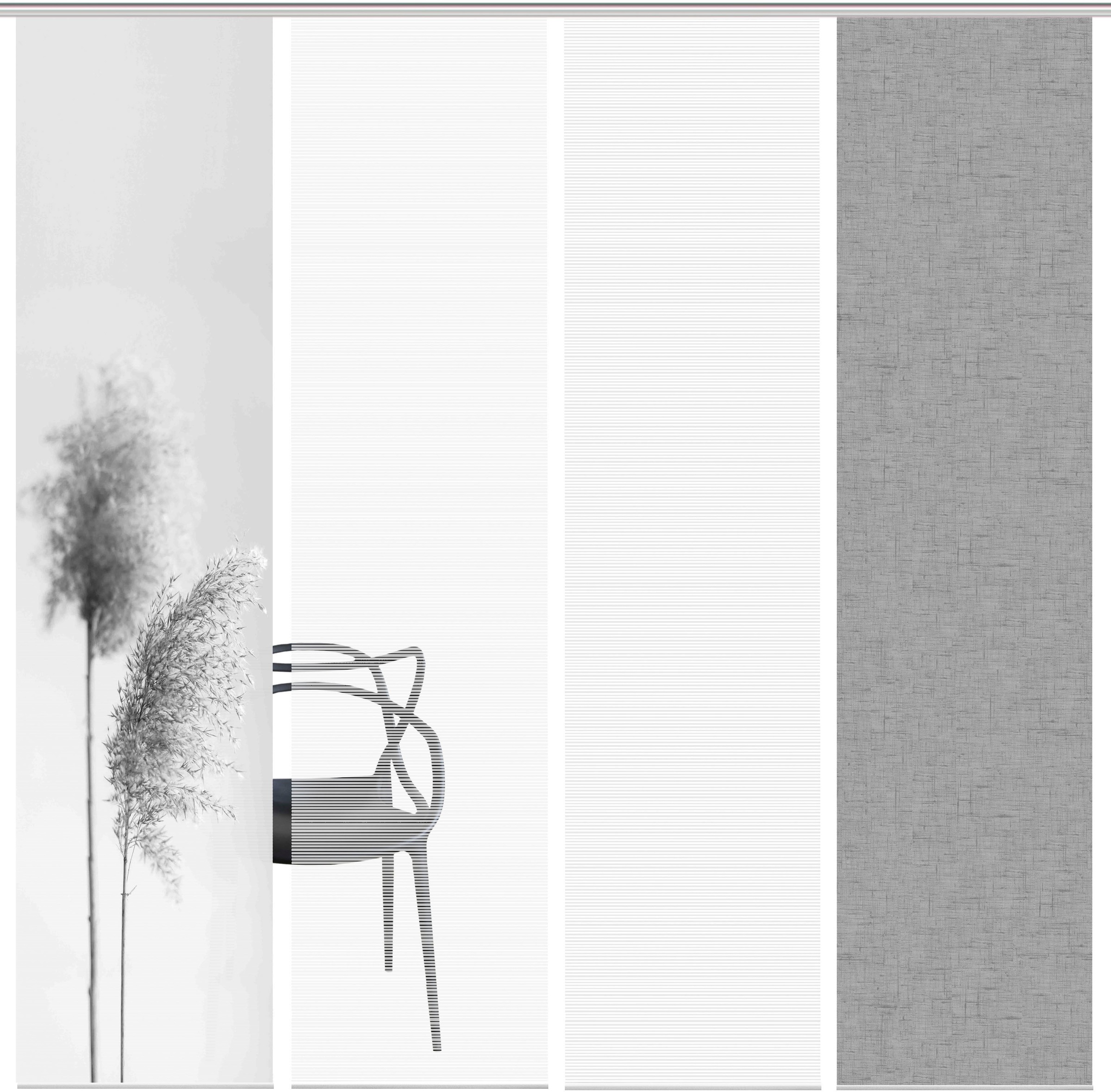 Vision S Schiebegardine »IRLOS 4er SET« Paneelwagen 4 Stk. tlg. Schiebevorh günstig online kaufen