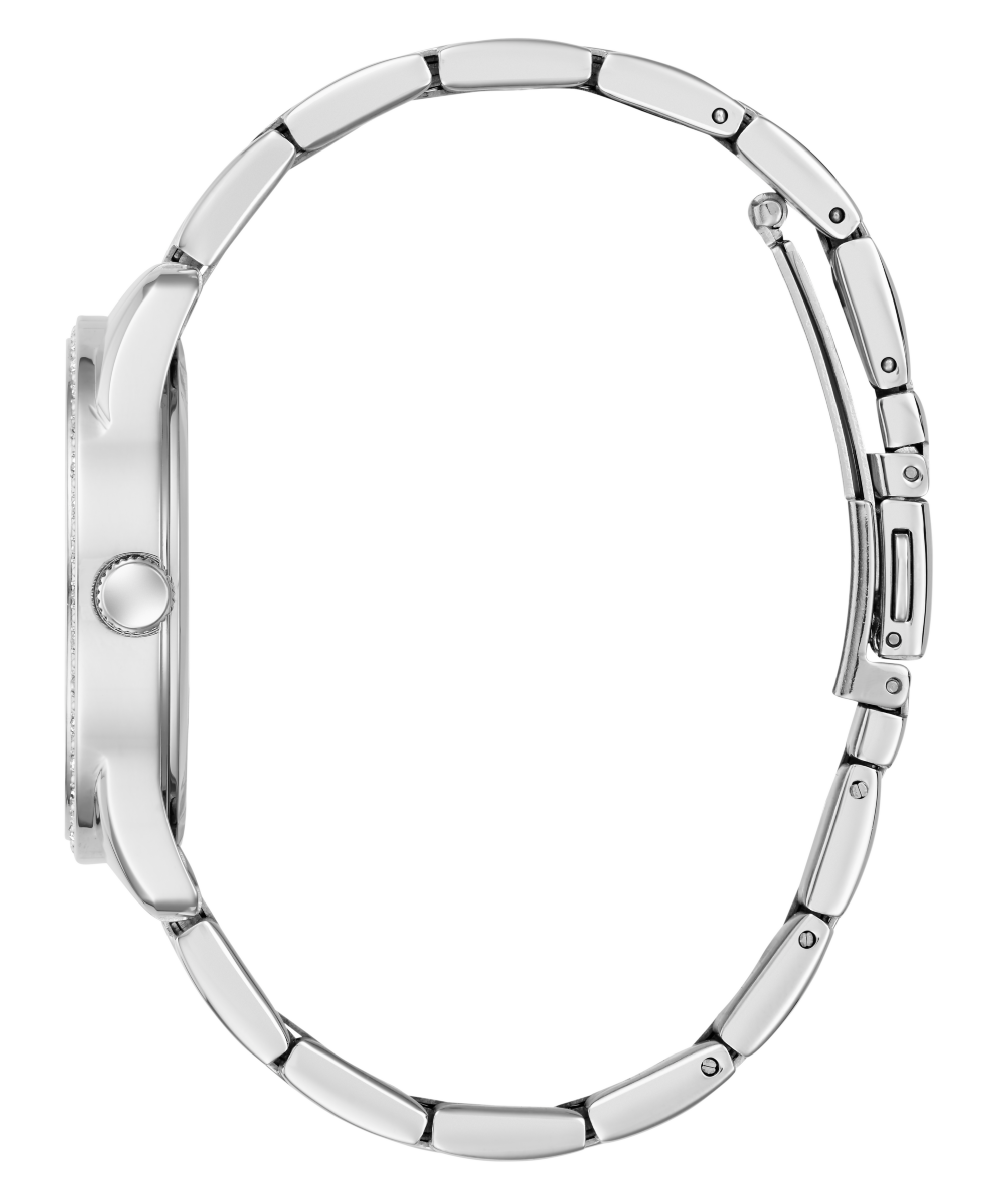 Guess Quarzuhr »ROXY«, Armbanduhr, Damenuhr, Edelstahlarmband, Kristallglas