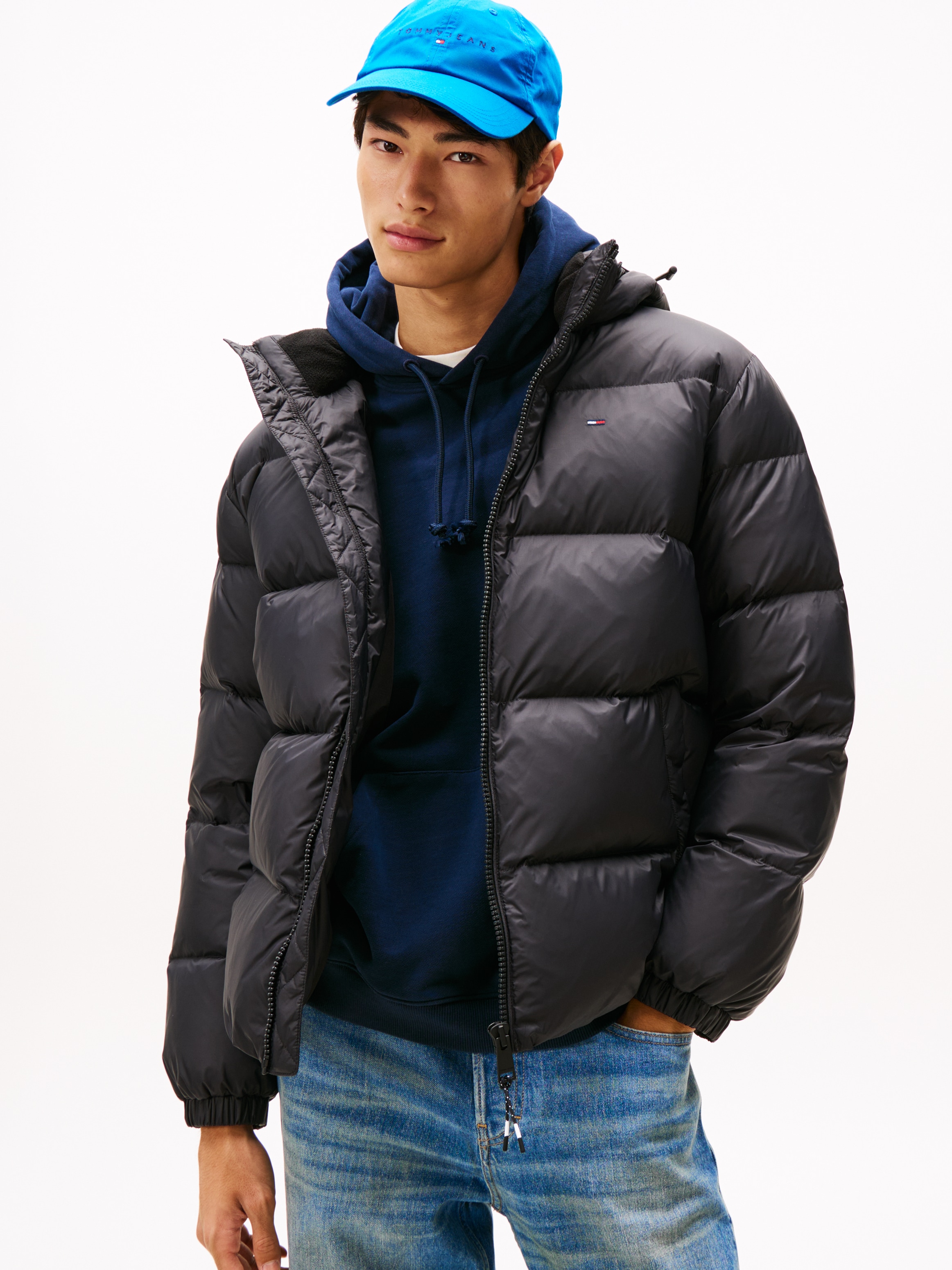 Tommy Jeans Steppjacke »TJM ESSENTIAL DOWN JACKET EXT«, mit Kapuze, Daunenjacke, Übergangsjacke Winterjacke Outdoorjacke Gefüttert