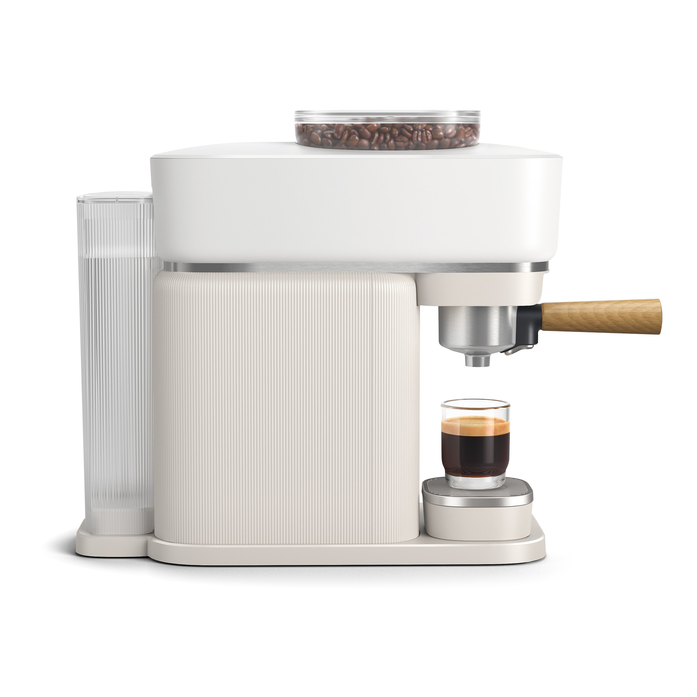 PHILIPS baristina Espressomaschine »BAR302/20 mit Mahlwerk für ganze Bohnen« 16 bar Pumpendruck, Naturweiß/Eschenholz