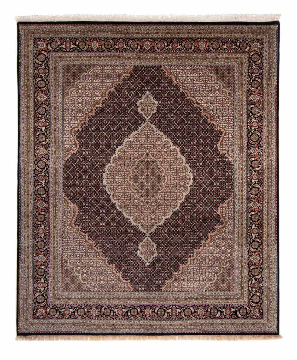 morgenland Wollteppich »Täbriz - 50 Raj Blumenmuster Beige 94 x 59 cm«, rec günstig online kaufen