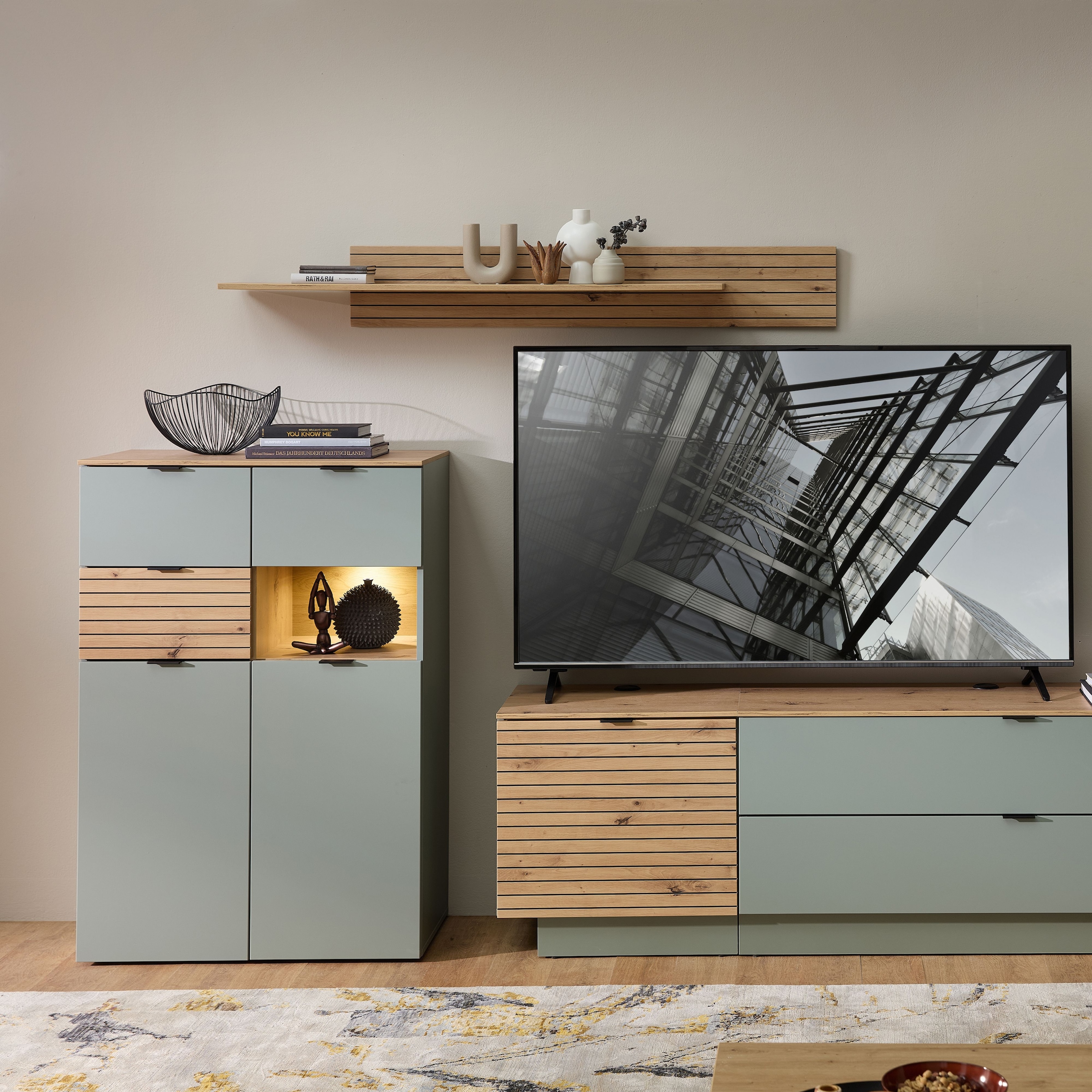 Innostyle Wandboard »INA Wandboard, 160 x 22 x 22 cm (B/H/T)« 1 Stk. tlg. mit Boden, gefräste Front