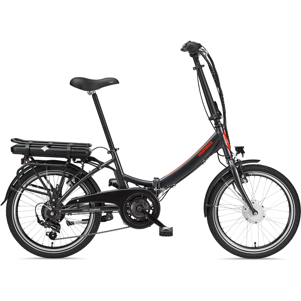 Telefunken E-Bike »Kompakt F810«, 7 Gang, Shimano, Shimano Tourney, Frontmotor 250 W