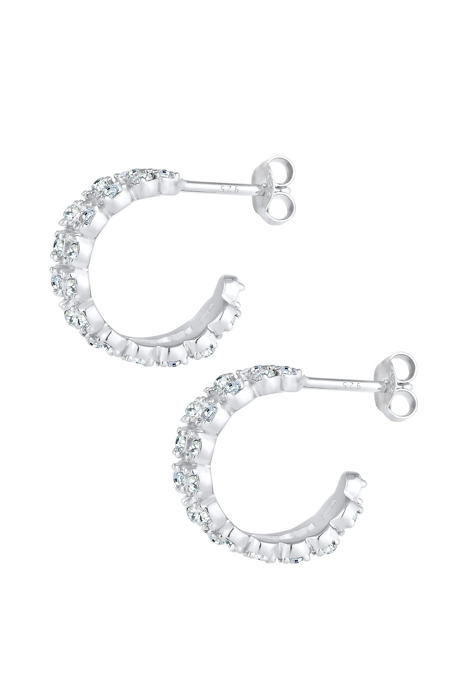 Elli Paar Ohrstecker »Creolen Stecker Kristalle 925 Silber«