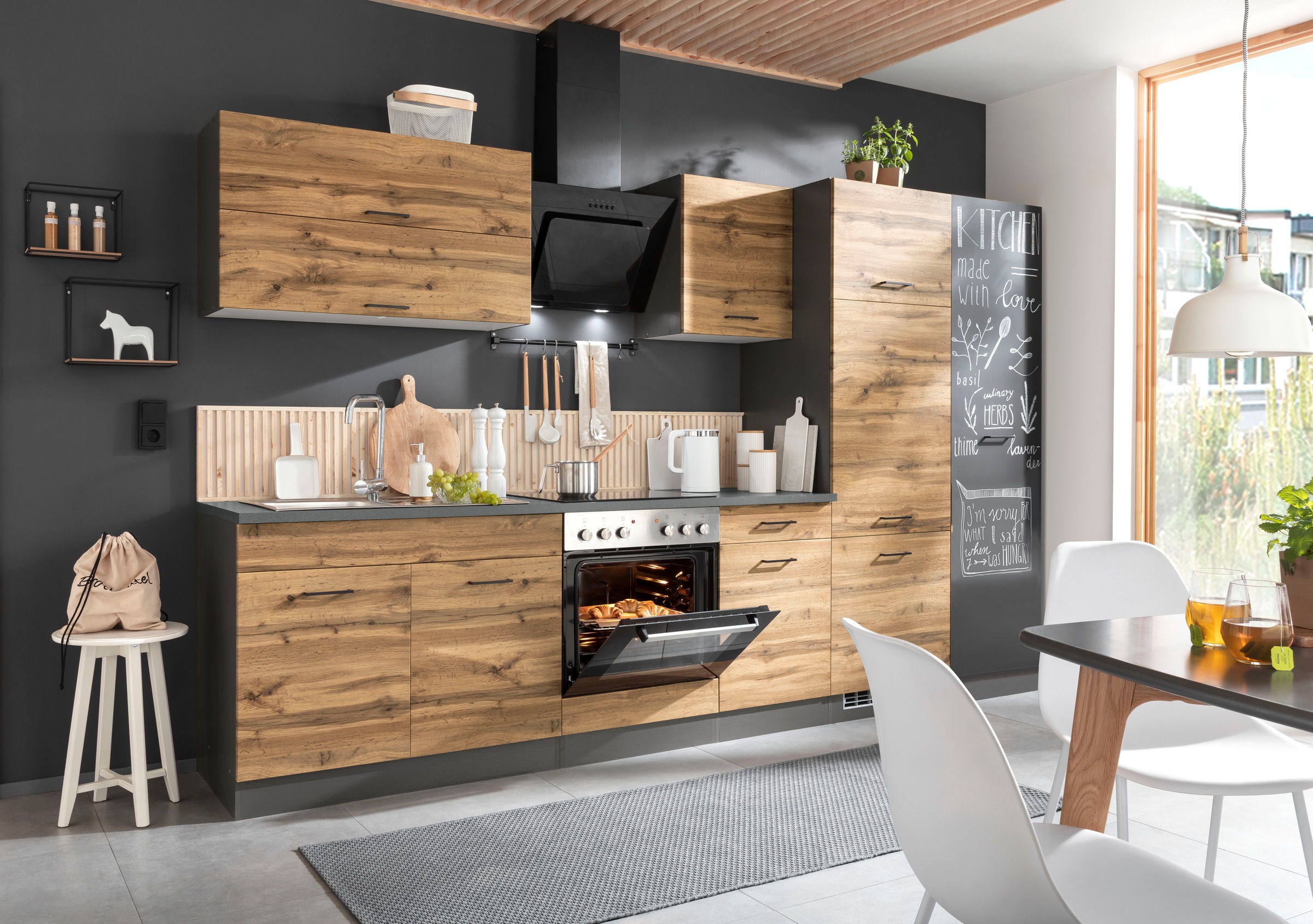 KOCHSTATION Küchenzeile »KS-Trier«, mit E-Geräten, Breite 320 cm