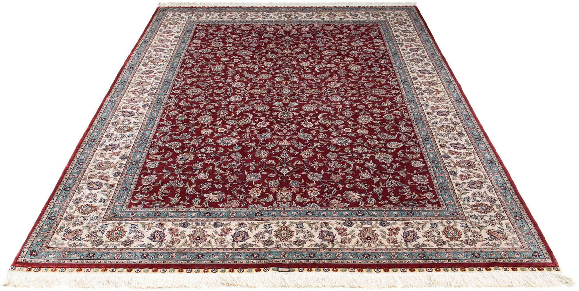 morgenland Orientteppich »Hereke - 246 x 170 cm - dunkelrot«, rechteckig, 3 günstig online kaufen