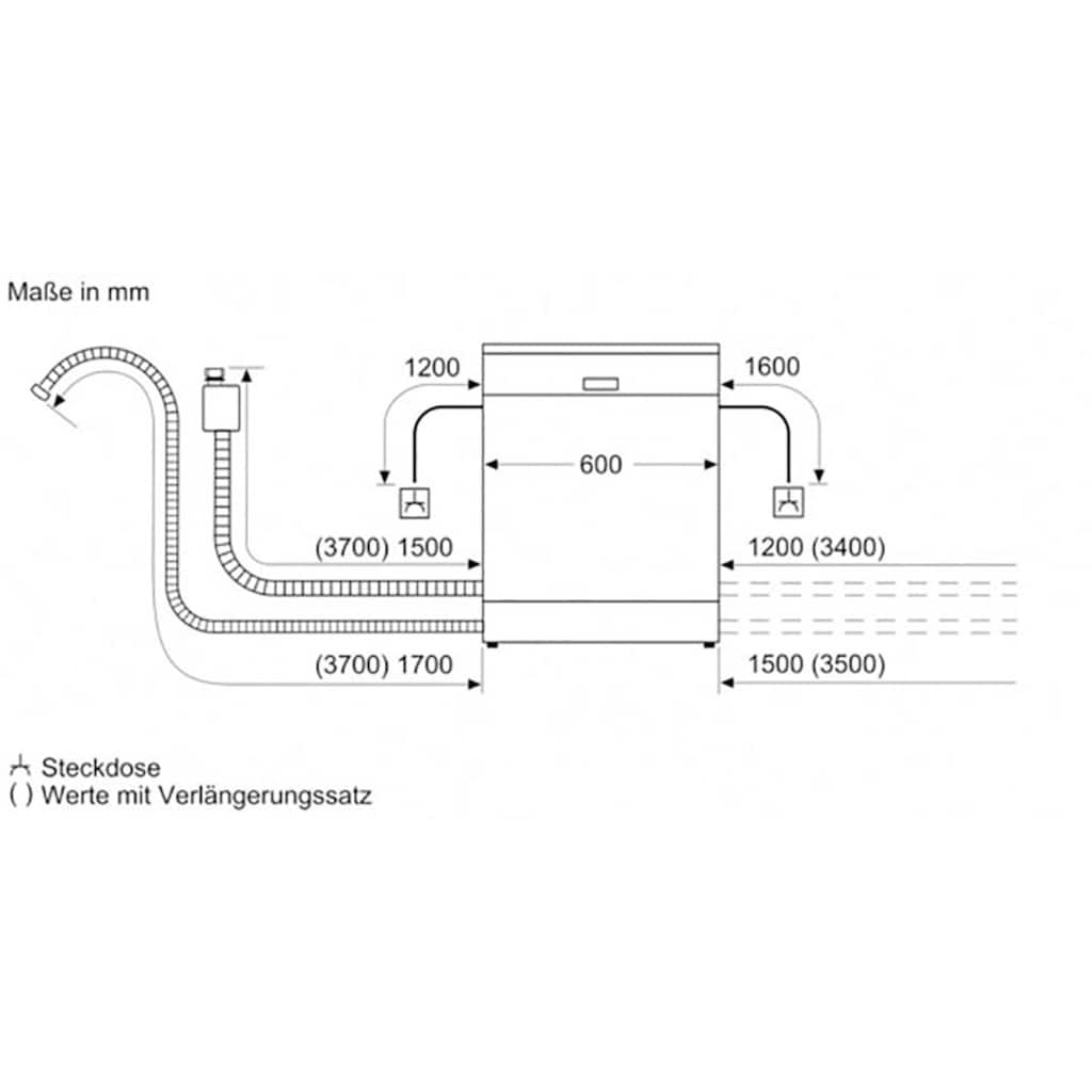 SIEMENS teilintegrierbarer Geschirrspüler »SN55TS00CE«, iQ500, SN55TS00CE, 14 Maßgedecke