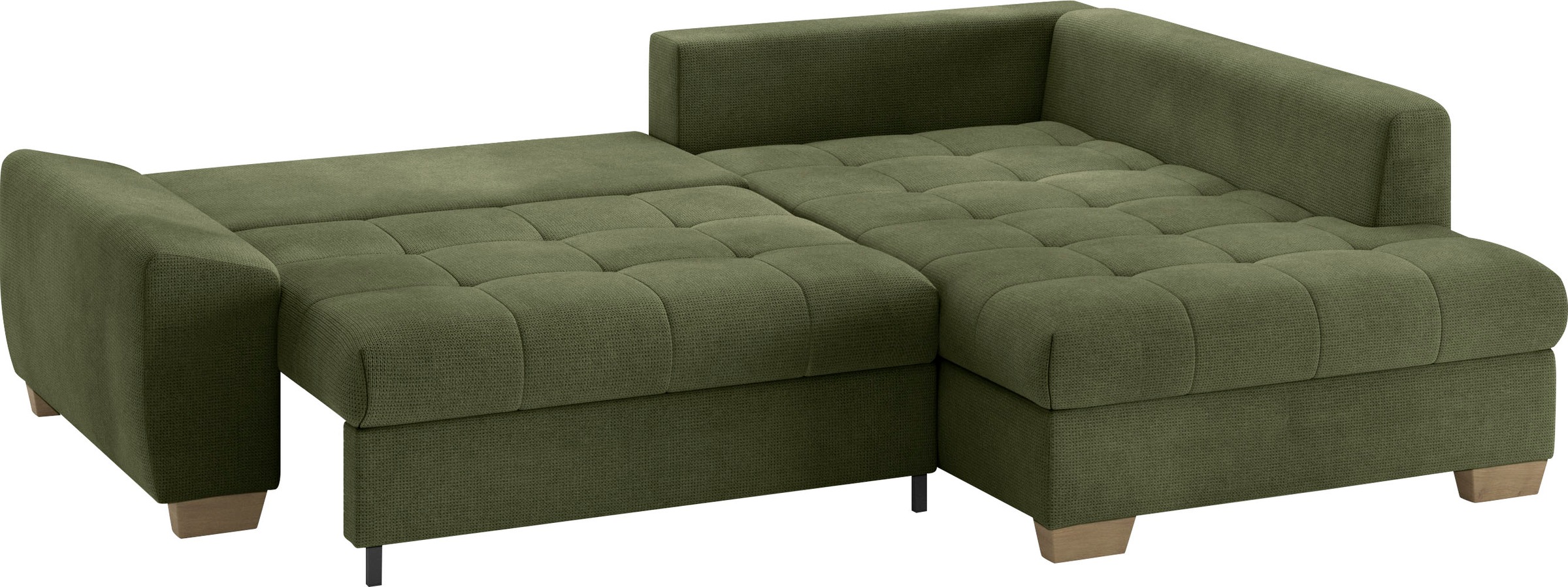 Mr. Couch Ecksofa »Nikita II, L-Form, bis 140kg pro Sitzplatz belastbar«, mit Kaltschaumpolsterung, wahlweise mit Bett und Bettkasten