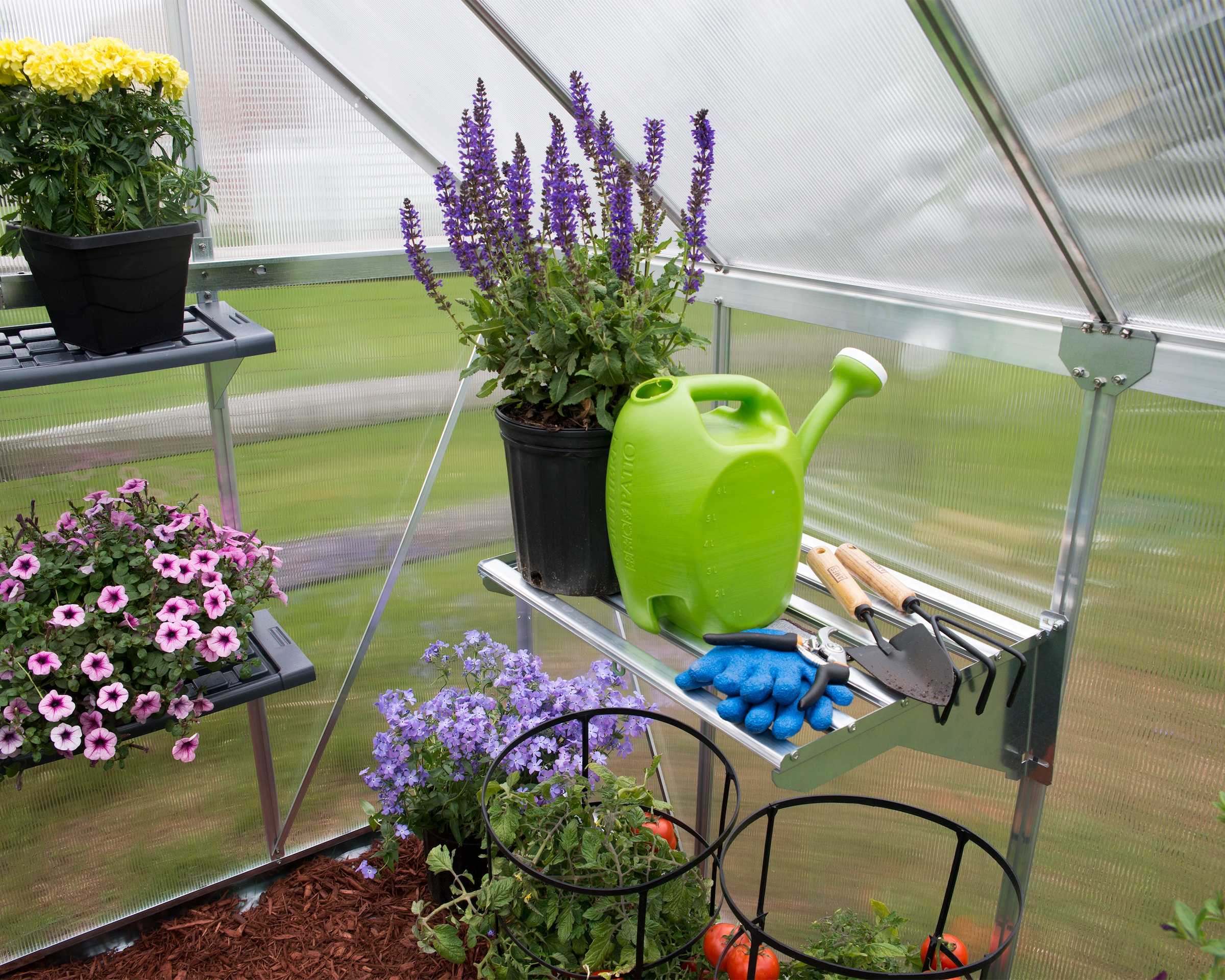 Palram - Canopia Anbauregal »Schwerlastregal aus Stahl« Gewächshaus-Regalbausatz