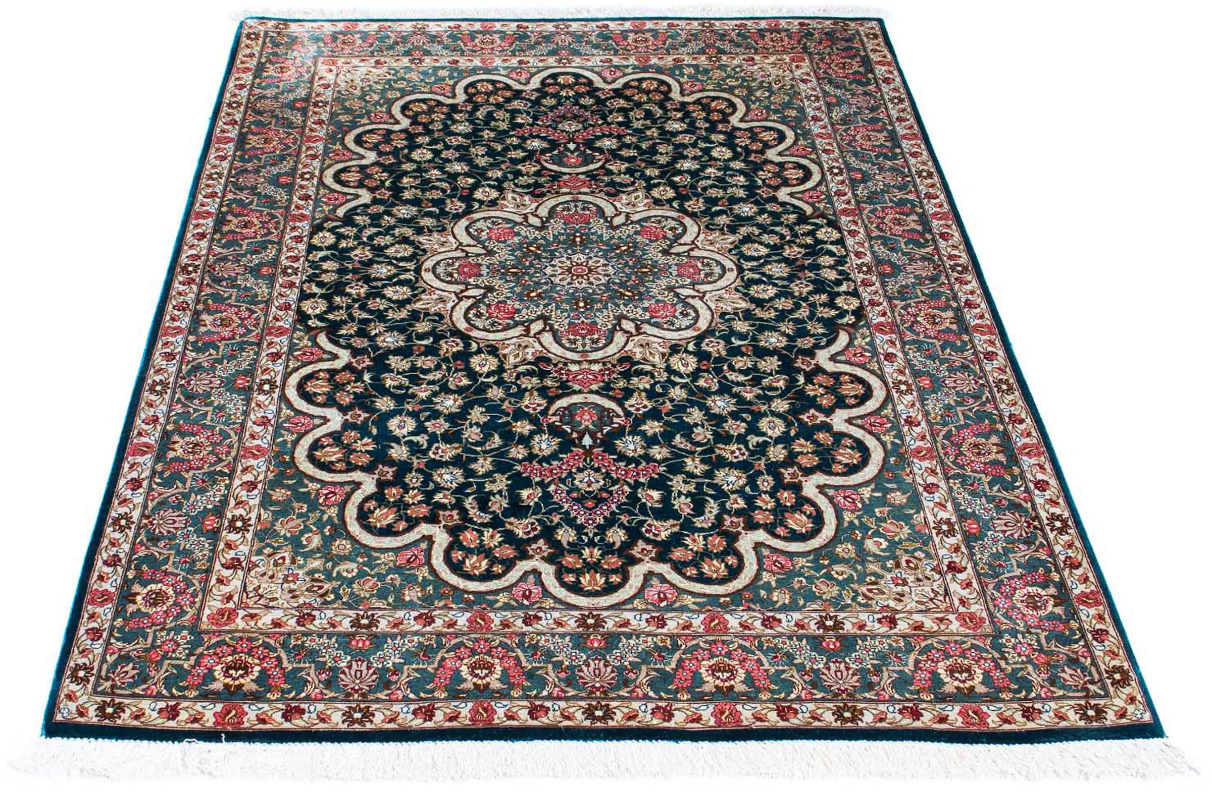 morgenland Orientteppich »Perser - Ghom - 150 x 101 cm - grün«, rechteckig, günstig online kaufen