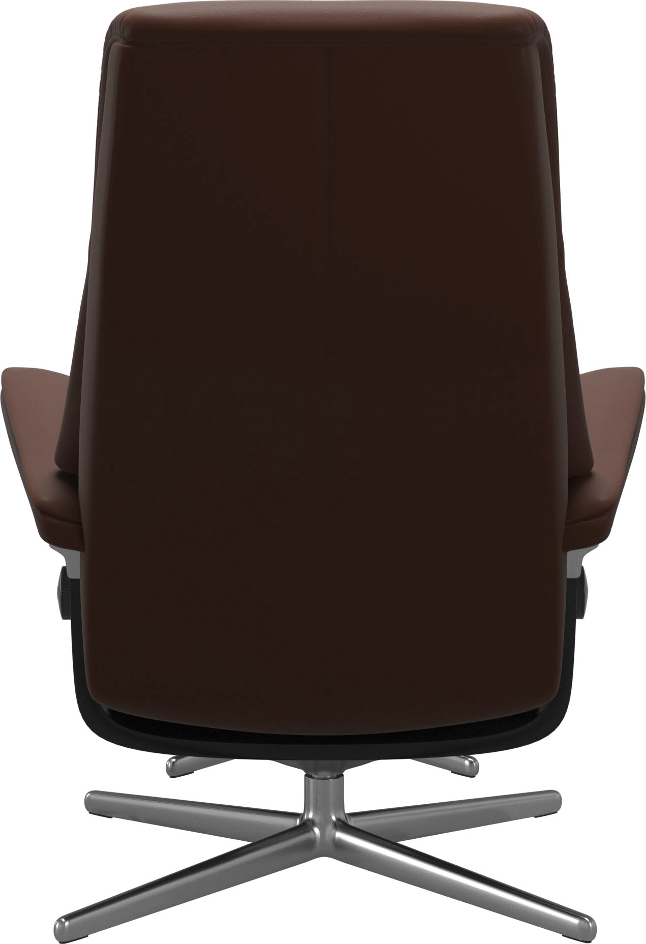 Stressless® Relaxsessel »View«, (Set, Relaxsessel mit Hocker), mit Hocker, mit Cross Base, Größe S, M & L, Holzakzent Schwarz