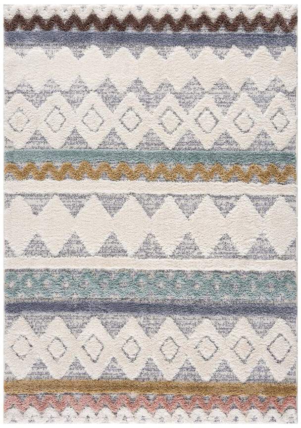 Carpet City Hochflor-Teppich »Focus 3013«, rechteckig, 20 mm Höhe, Läufer, Boho, Hochtief-Muster/ 3D-Effekt, für Wohnzimmer, Schlafzimmer