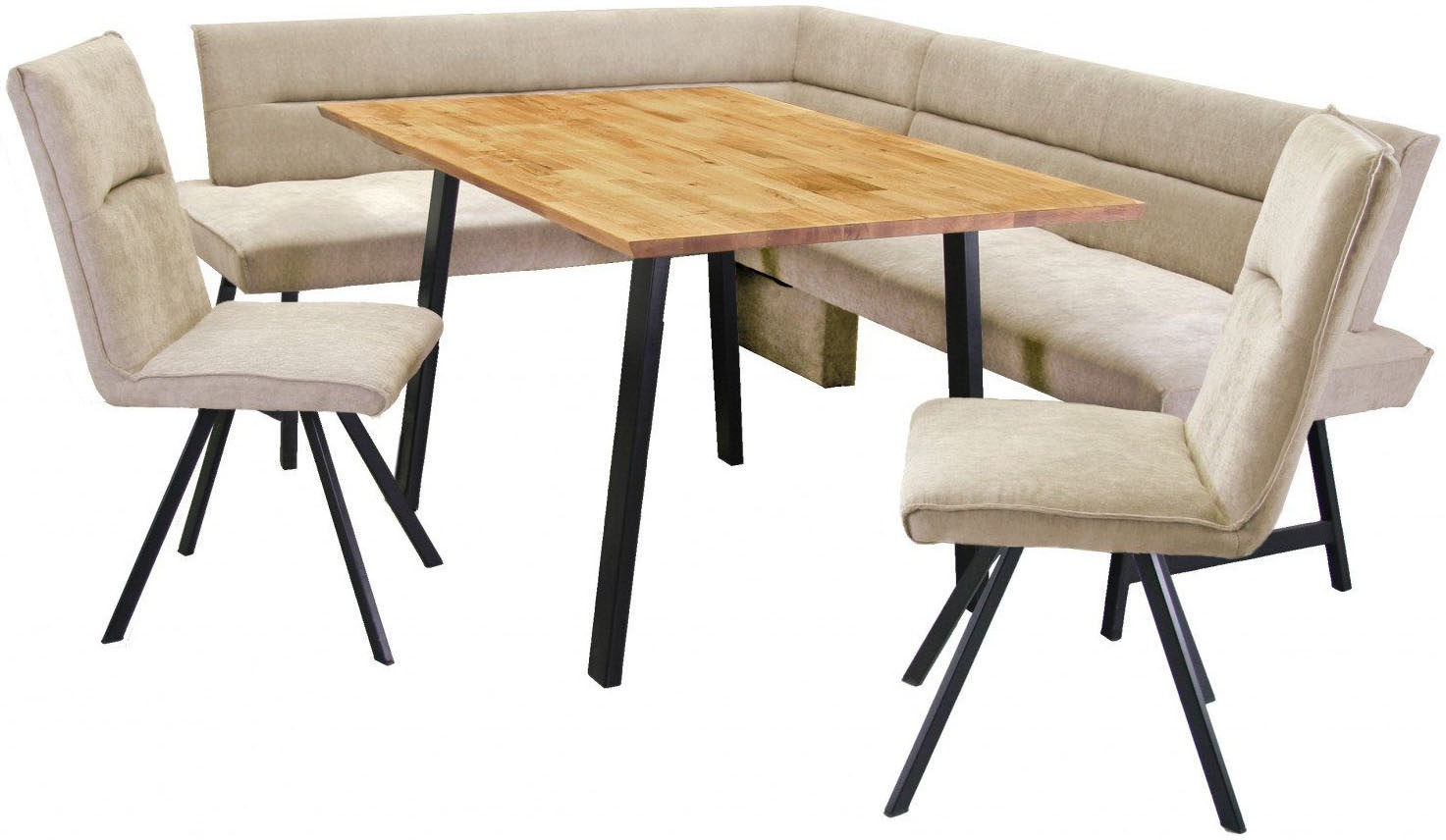Home affaire Eckbankgruppe »Sava« Set, 4 Stk. tlg. Eckbank mit Wellenfederu günstig online kaufen