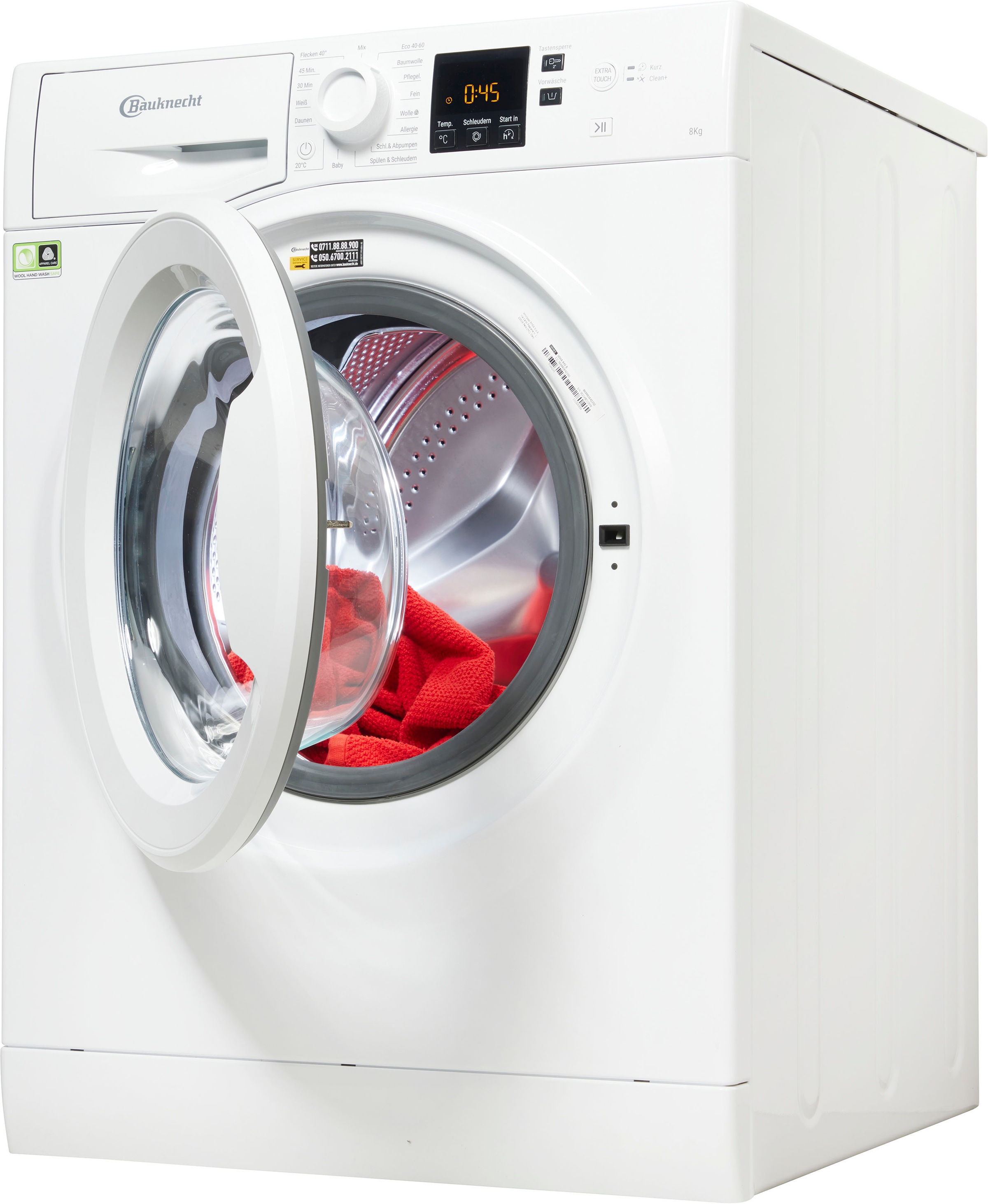 BAUKNECHT Waschmaschine »WWA 843 B«, 8 kg, 1400 U/min günstig online kaufen