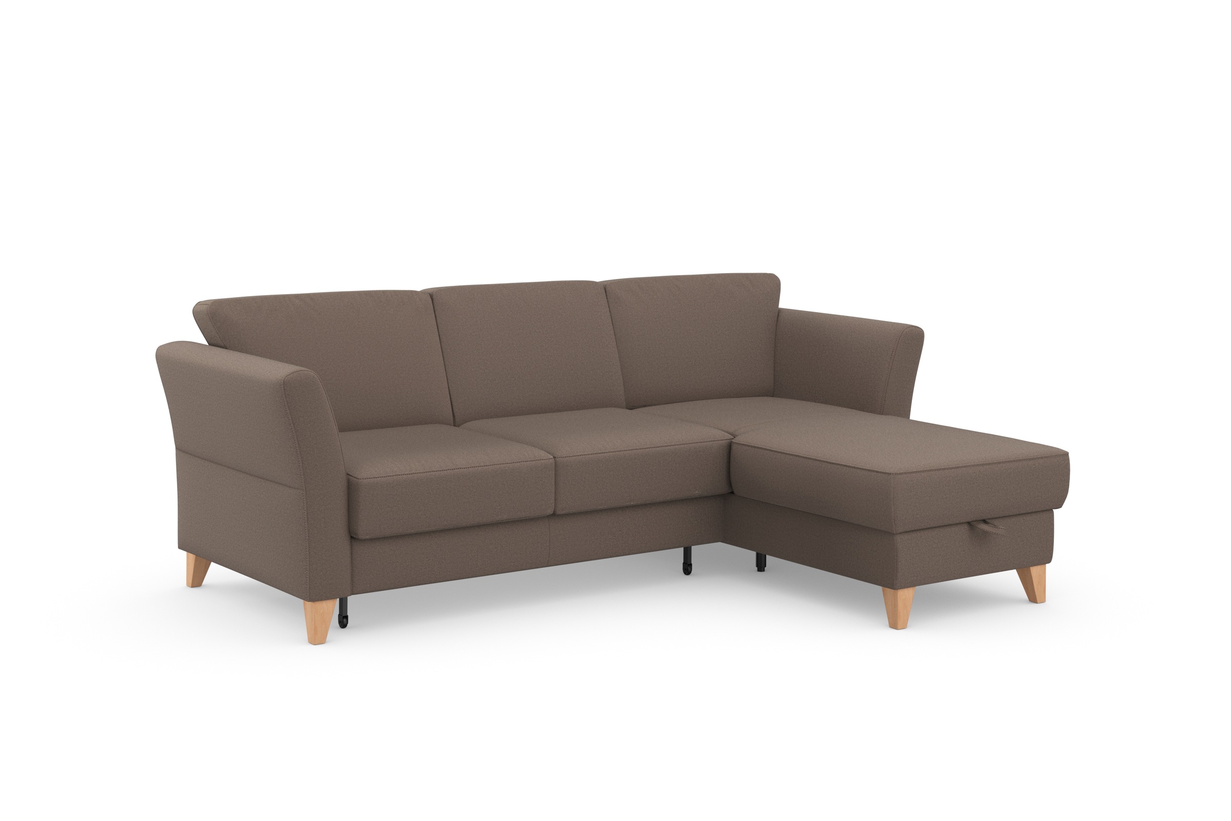 sit&more Ecksofa »Visby L-Form«, Wahlweise mit Bettfunktion und Bettkasten, frei im Raum stellbar