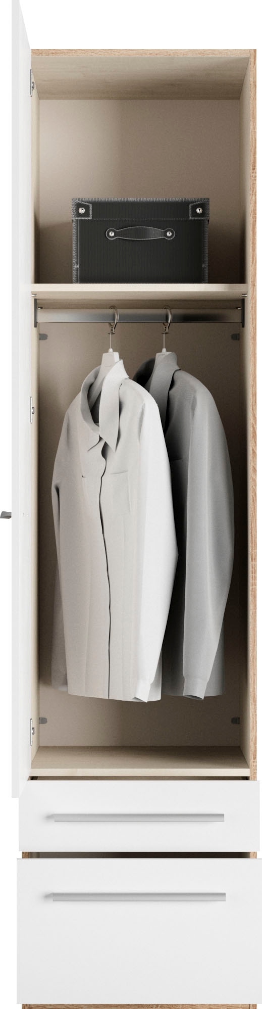 priess Kleiderschrank »Schrank Garderobe Wäscheschrank Barcelona in 5 Breiten«, viel Stauraum, geräumige Schubkästen, mit Spiegel, MADE IN GERMANY