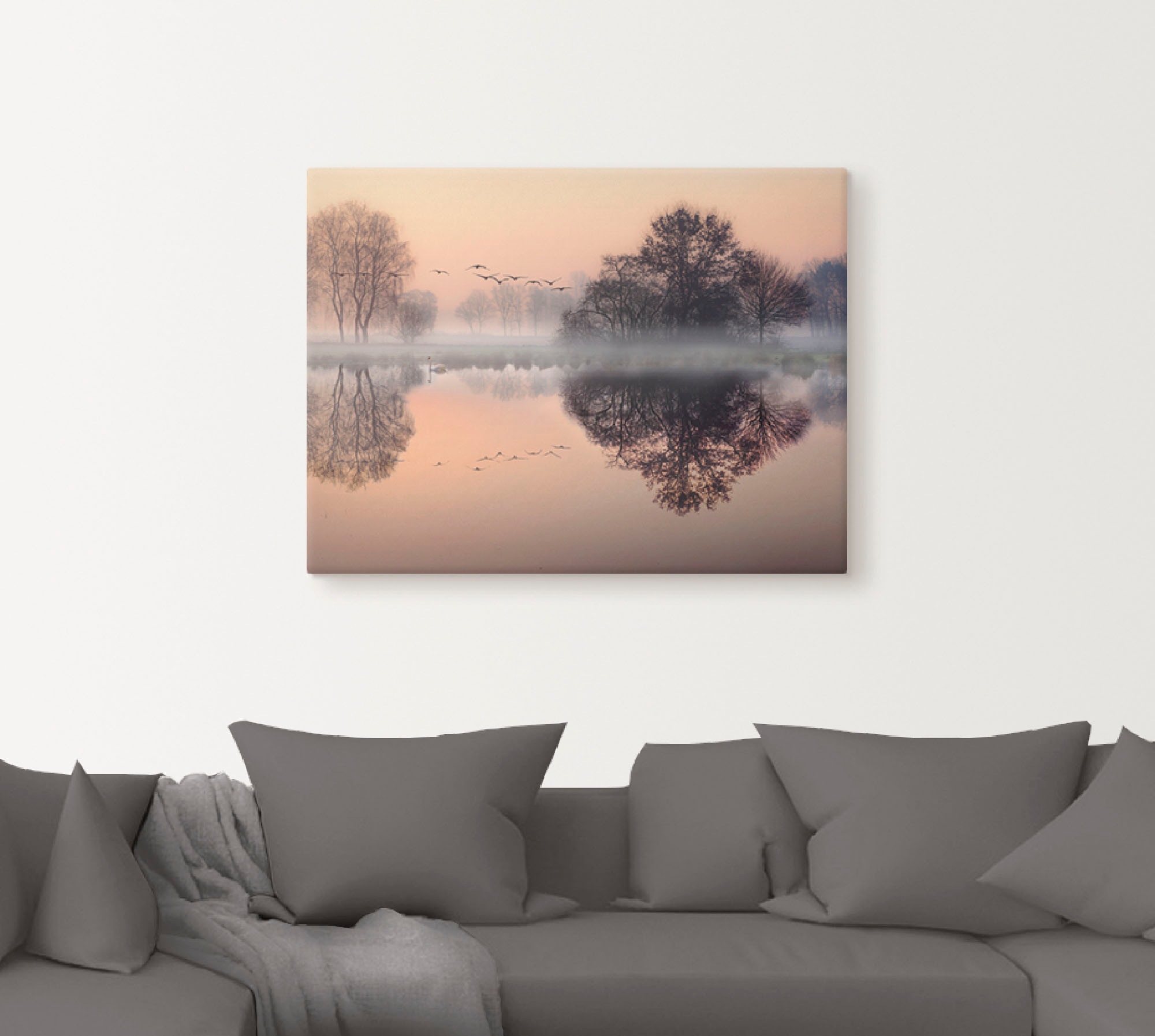 Artland Wandbild »Früh morgens am See....«, Gewässer, (1 St.), als Leinwandbild, Poster, Wandaufkleber in verschied. Größen