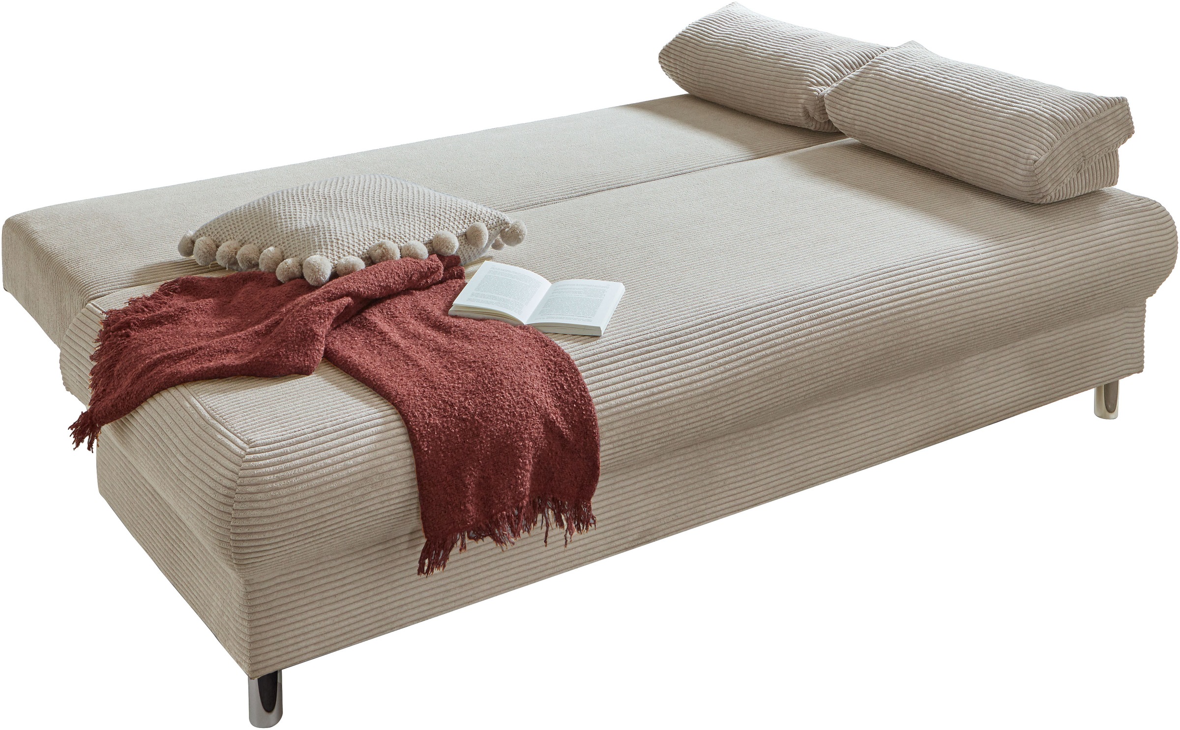 INOSIGN Schlafsofa »Como«, 2-Sitzer, Federkern, Breite 196 cm, inkl. Rücken.-und Armlehnenkissen