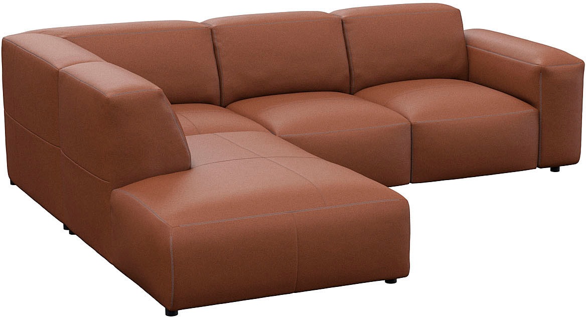 FLEXLUX Ecksofa »Lucera, super bequem durch hochwertigen Sitzaufbau mit Kaltschaum«, modern & anschmiegsam, L-Form, Designsofa