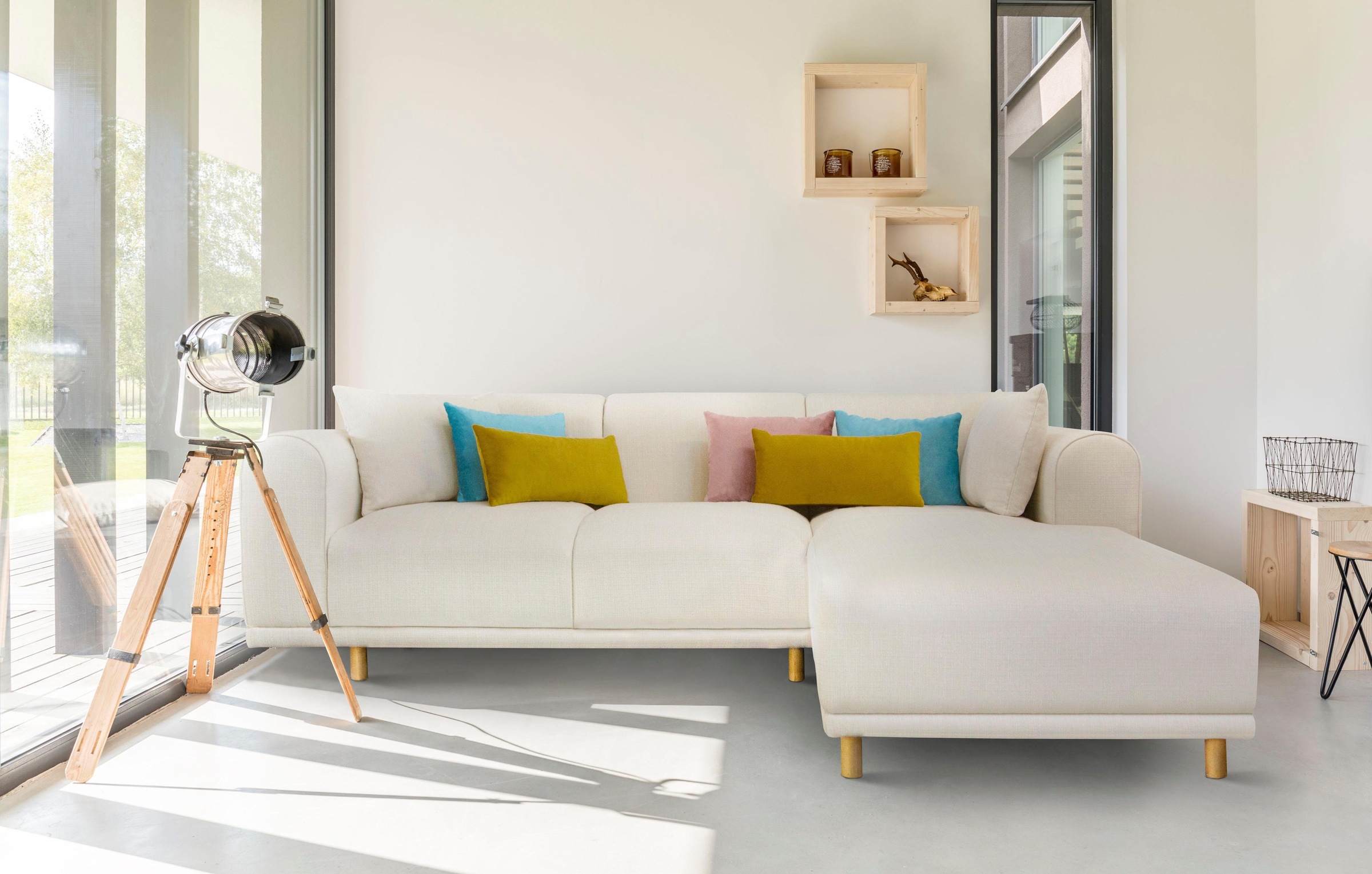 OTTO home Ecksofa »Maroon L-Form« in skandinavischem Design, mit losen Kiss günstig online kaufen