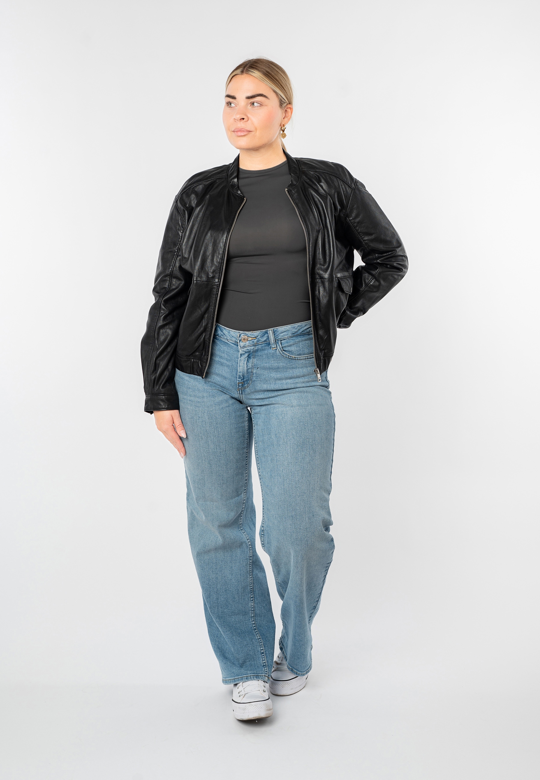 Mauritius Lederjacke »MWThilda« Bomberjacke im Oversize Fit