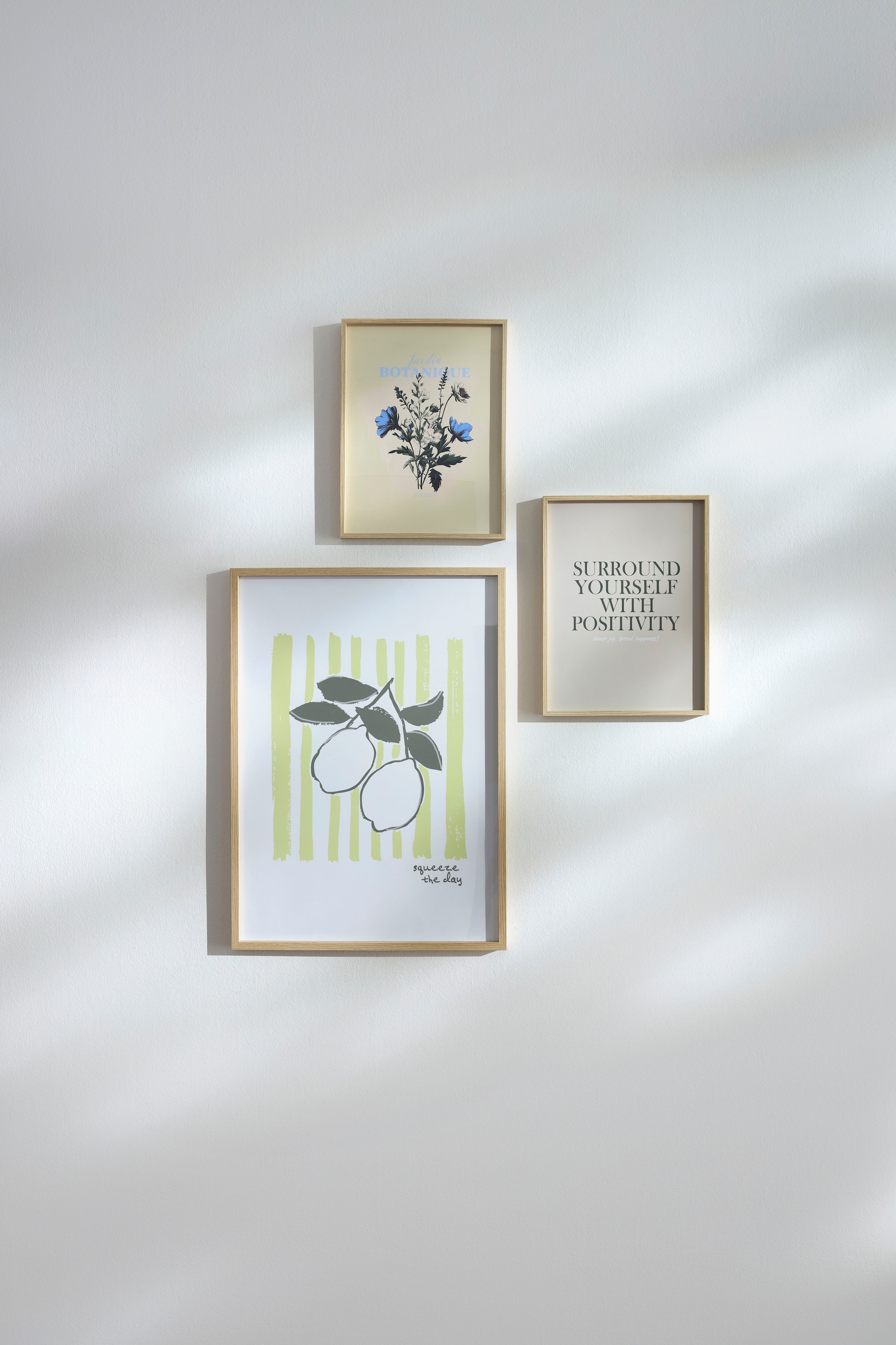 s.Oliver Kunstdruck »Zitronen "Squeeze the day"« Kunst | Obst | Obst Bilder | Schriftzug | Schriftzüge 1 Stk. tlg. gerahmt, Rahmen aus Holz, Echtholz