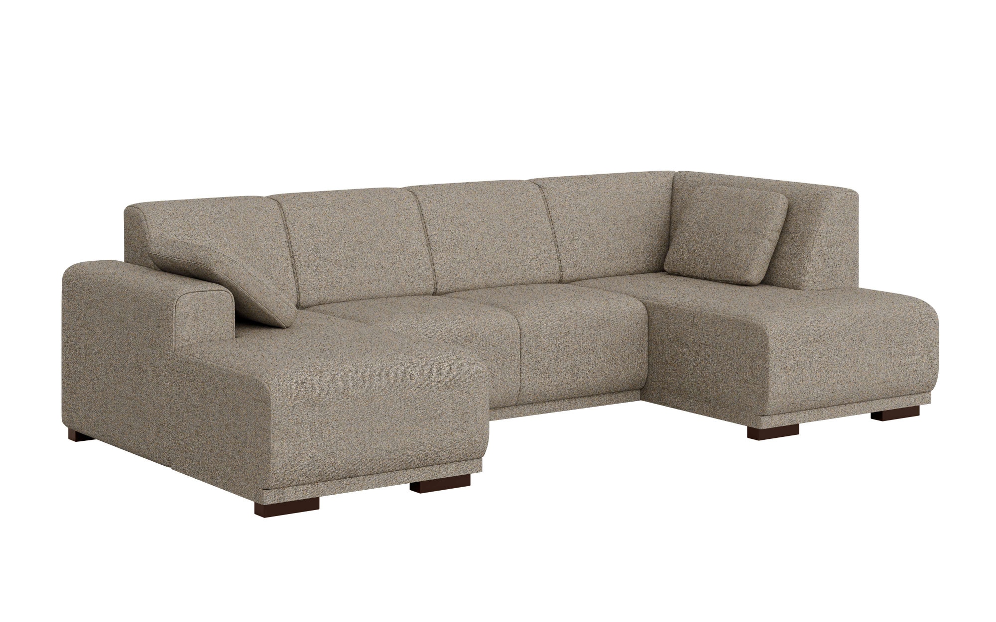 Home affaire Wohnlandschaft »BORNHOLM U-Form mit Recamiere rechts/links, B/T/H: 300/162/85 cm«, U-Form mit Wellenunterfederung, Recamiere rechts oder links bestellbar