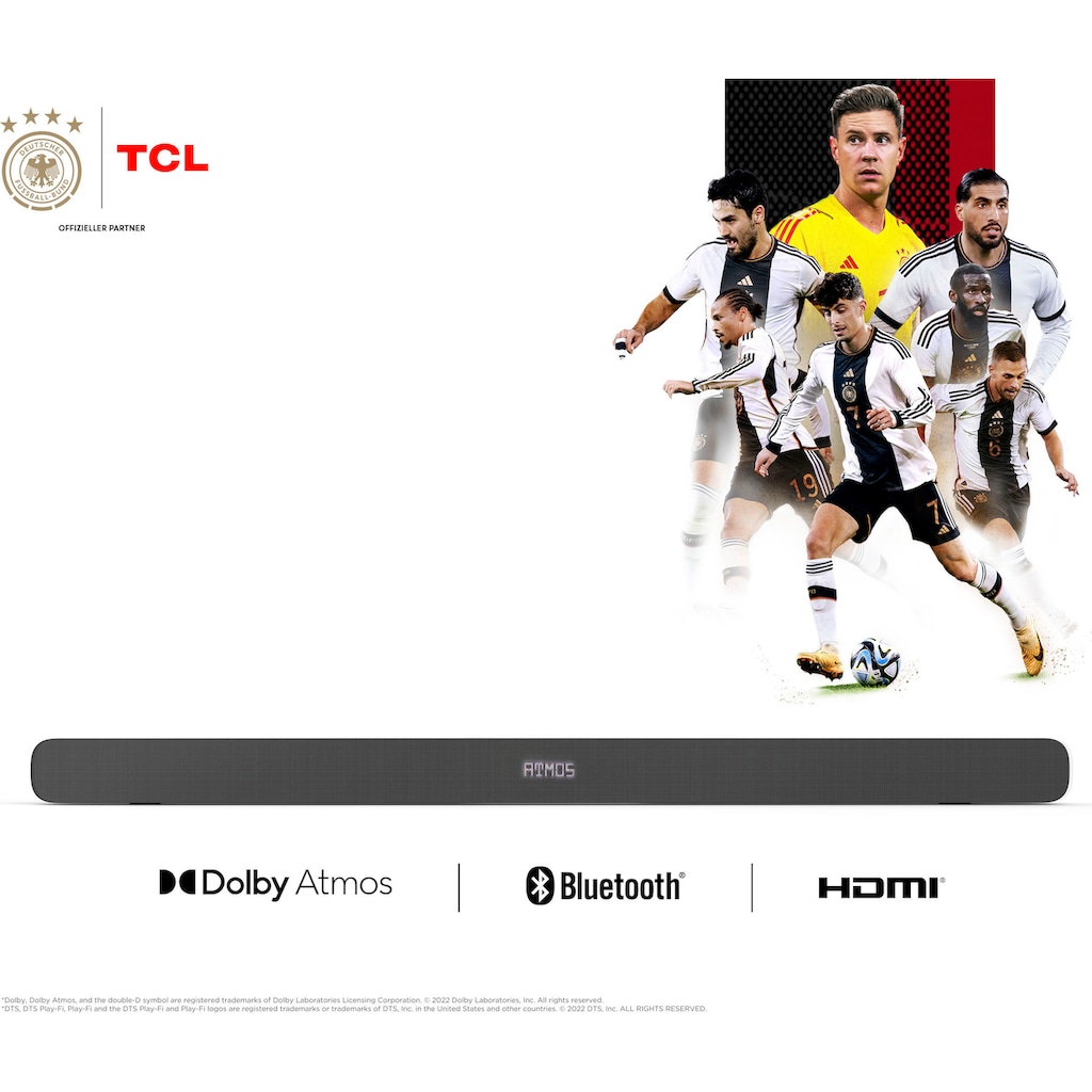 TCL Soundbar »TS8111 Dolby Atmos«, mit 2 eingebauten Subwoofern