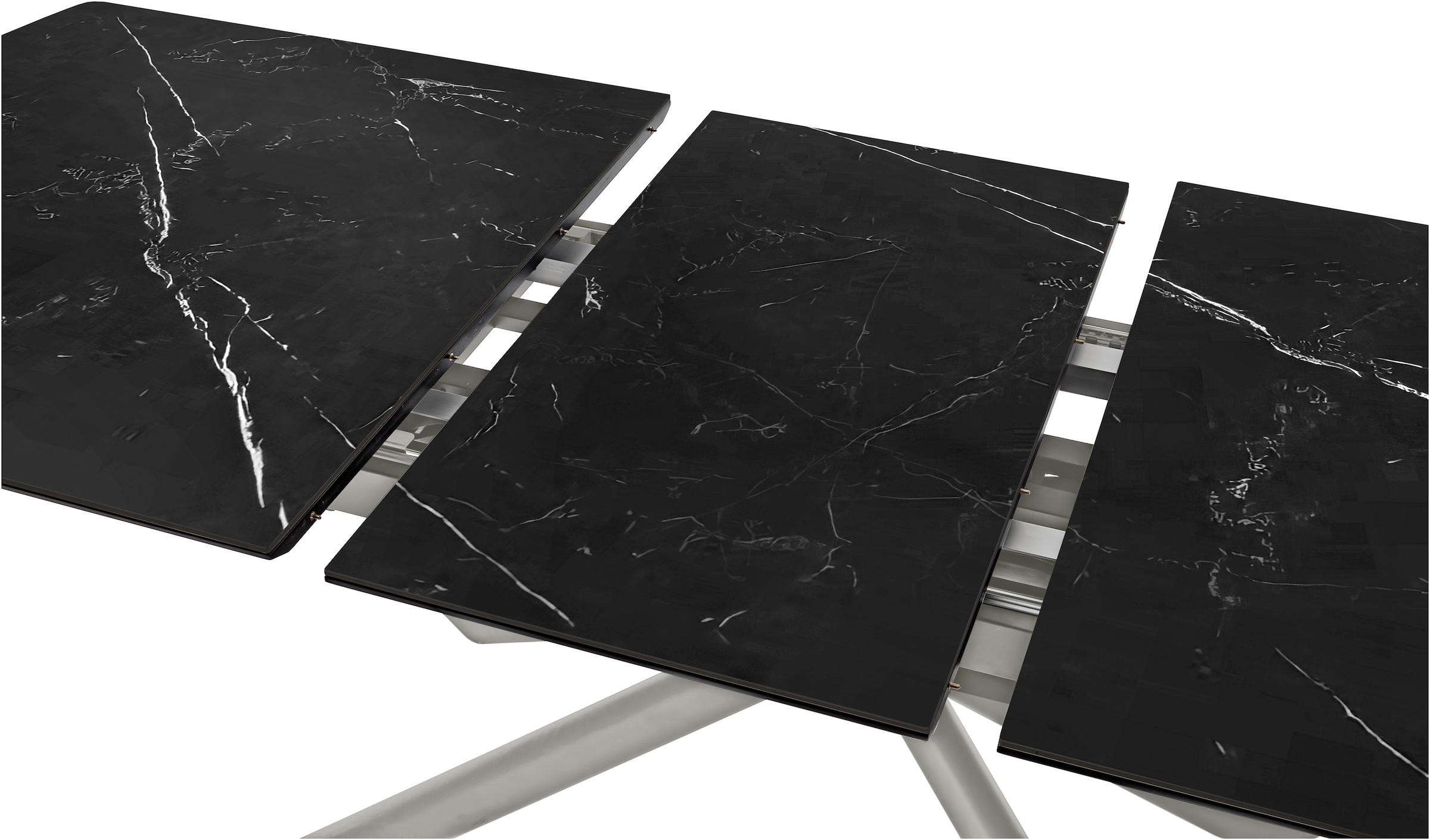 MCA furniture Esstisch »VANINO Auszugtisch 180-230 cm marmoriert«, (1 St.), Keramik,Edelstahl,Synchronauszug,ausziehbar,8-10 Personen