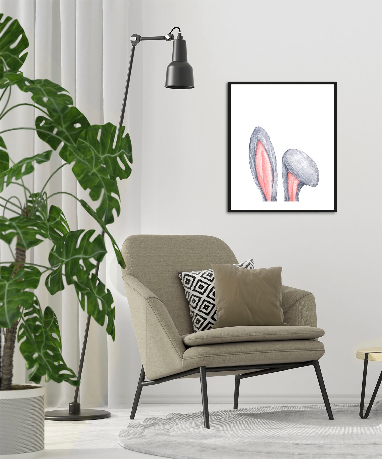 queence Bild »Alco«, Hase-Hasen-Haustiere-Kunst, (1 St.), HD Premium Poster günstig online kaufen