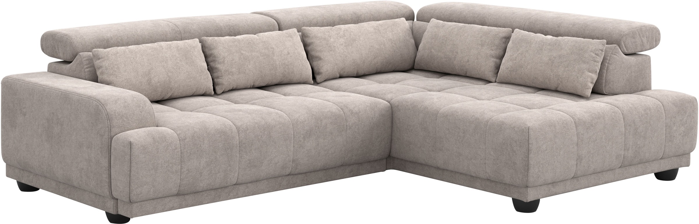 COTTA Ecksofa »Jade L Form, B: 270 cm, mit Kopfteilverstellung & Nierenkissen« optional elektr. Sitztiefenverstellung