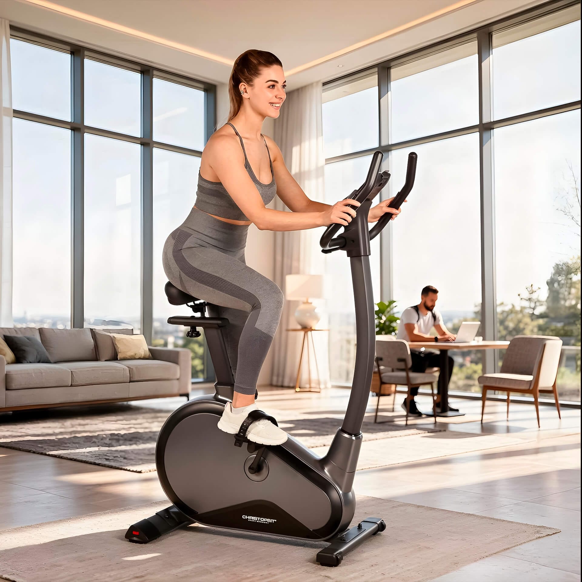 Christopeit Sport® Ergometer »EM 8000« 150 kg max. Benutzergewicht, Fahrrad, 32 Widerstandsstufen