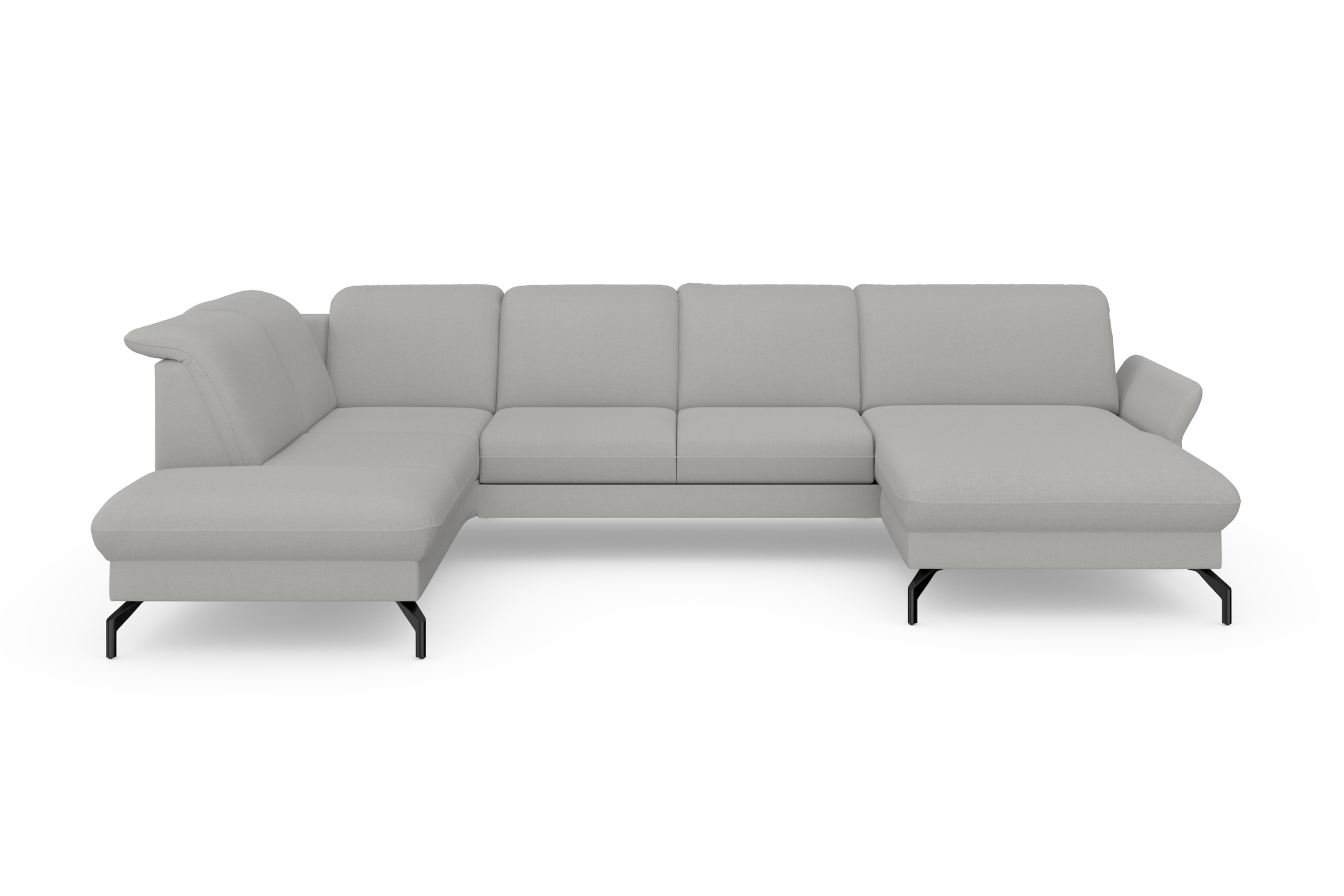 sit&more Wohnlandschaft »Fashion U-Form«, wahlweise mit Kopfteilverstellung, Vorziehsitz, motorisch, Metallfüße