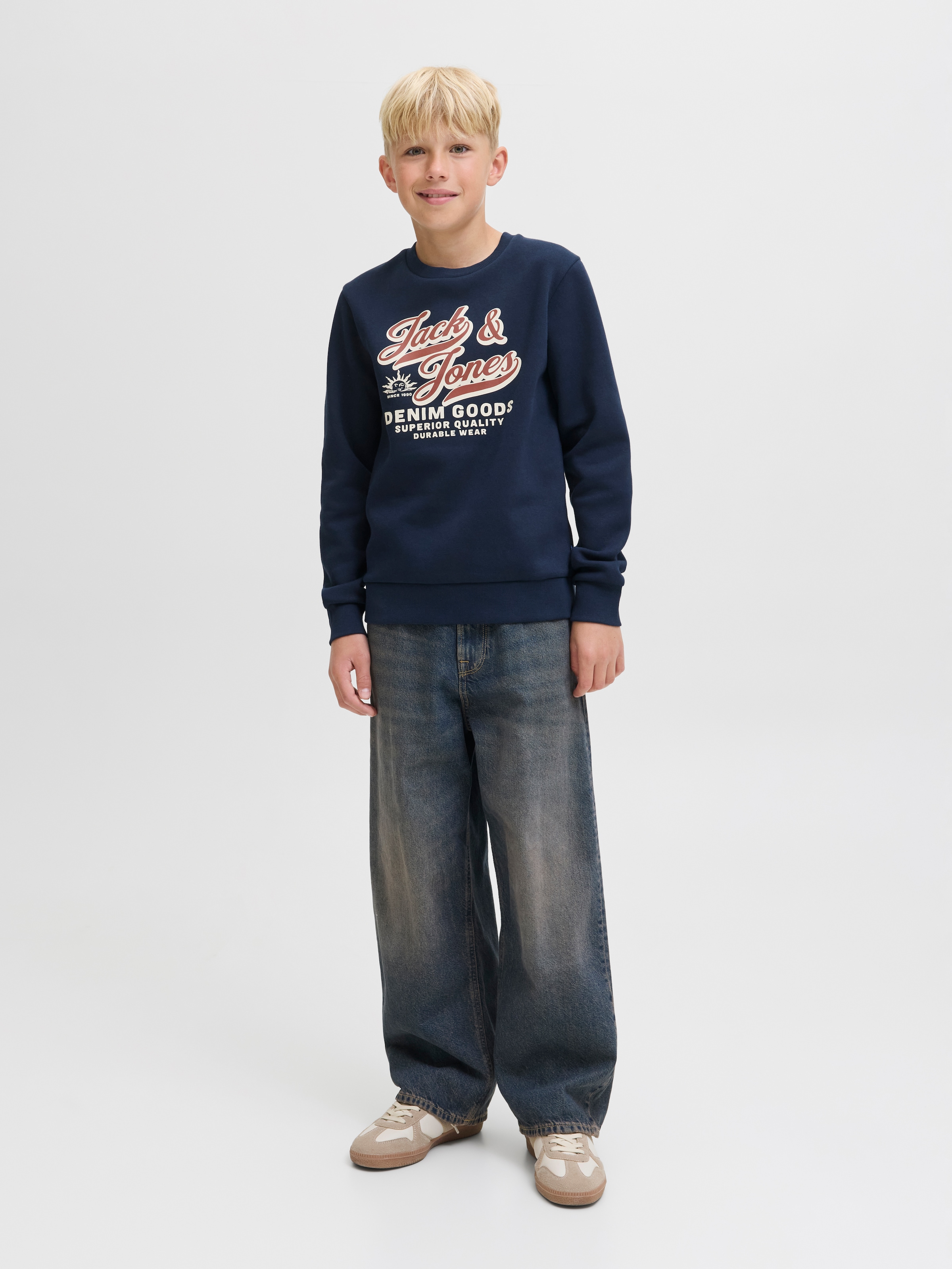 Jack & Jones Junior Sweatshirt »JJELOGO SWEAT CREW 2 COL AW25 NOOS JNR«