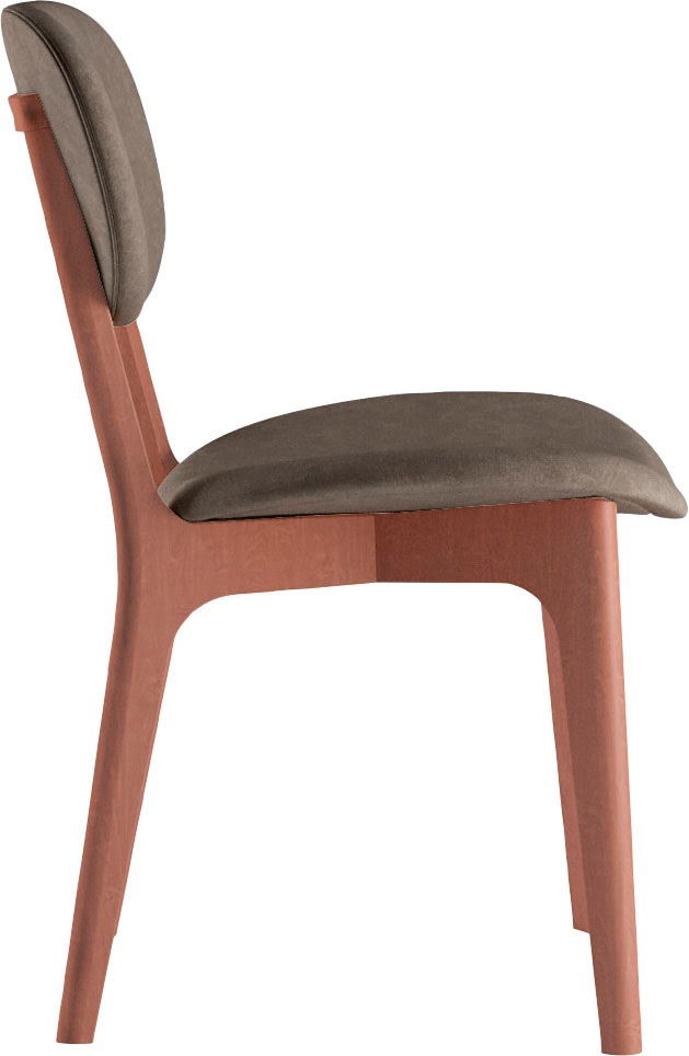 INOSIGN Stuhl »COZY Made in Italy«, (Set), 2 St., Microfaser, Gestell in Buche, Kirsch- oder Nussbaum, Massivholz, Design Stuhl